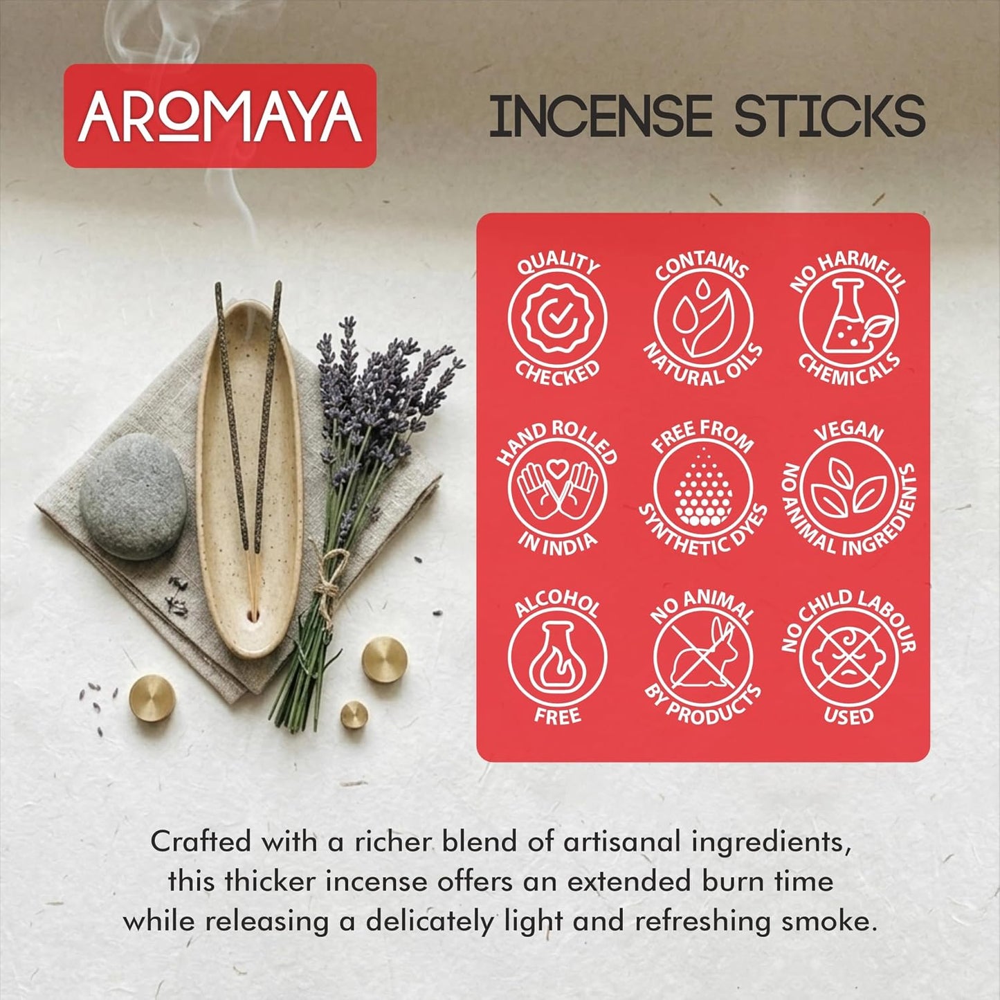 Masala Incense Sticks with Natural Wood Chips | Hand Rolled Bundle | 6-Box Gift Set with 90 Sticks | Aromatherapy for Home, Meditation & Yoga | Core Collection