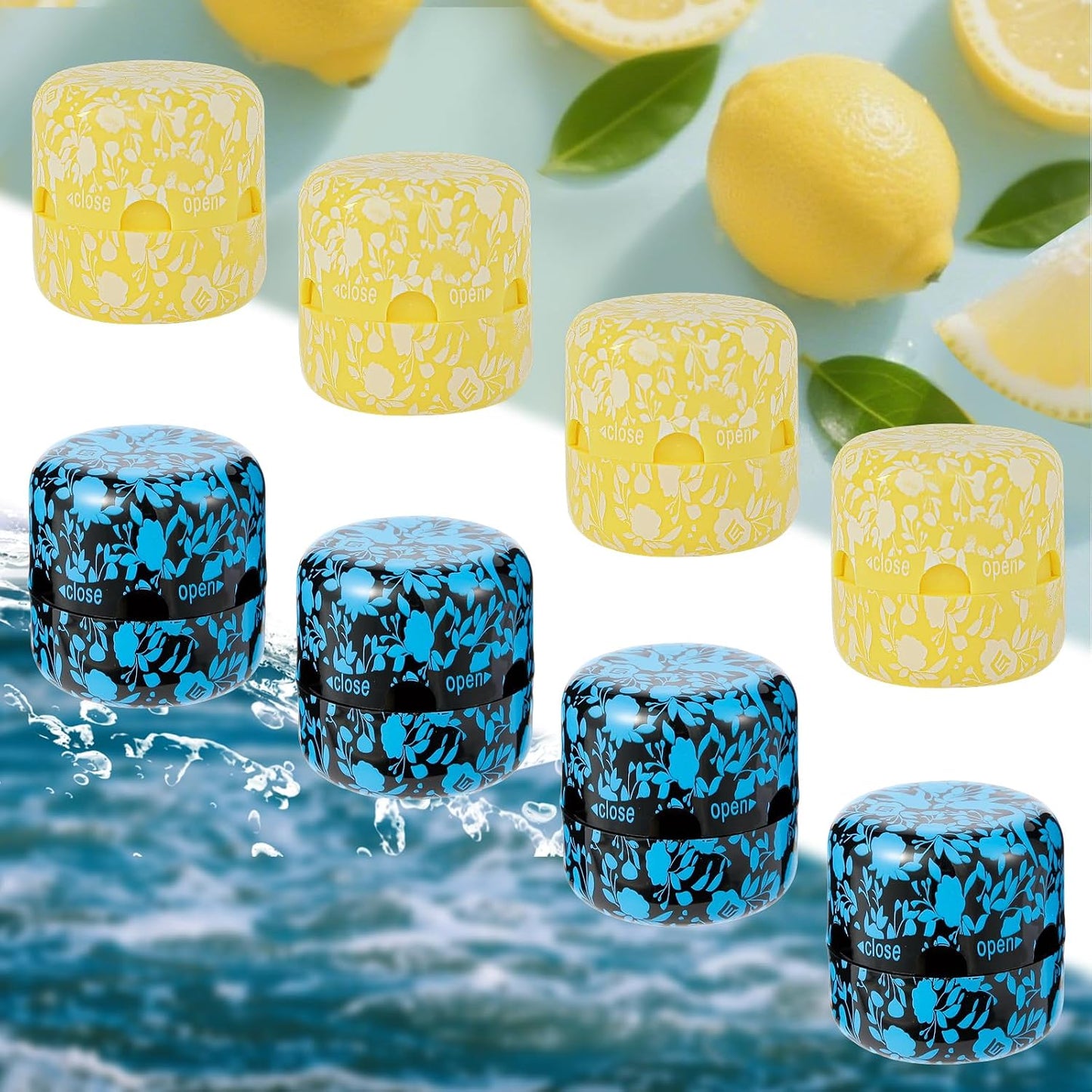 Eco-Fused 8x Shoe Odor Elimination Pods, Shoe Smell Remover for Shoes, Gym Bag, Closet, Locker, Boots, Car, Ball Deodorant - Sneaker Deodorizer Shoe Balls Odor Eliminator - Ocean Fresh/Citrus Mania
