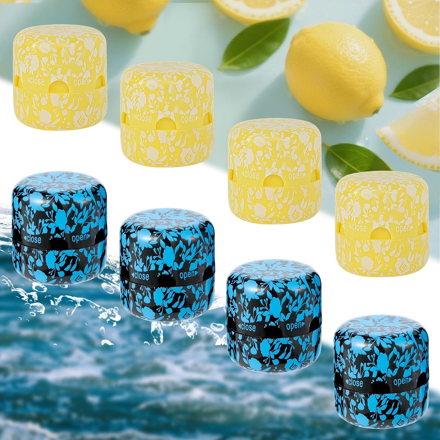 Eco-Fused 8x Shoe Odor Elimination Pods, Shoe Smell Remover for Shoes, Gym Bag, Closet, Locker, Boots, Car, Ball Deodorant - Sneaker Deodorizer Shoe Balls Odor Eliminator - Ocean Fresh/Citrus Mania