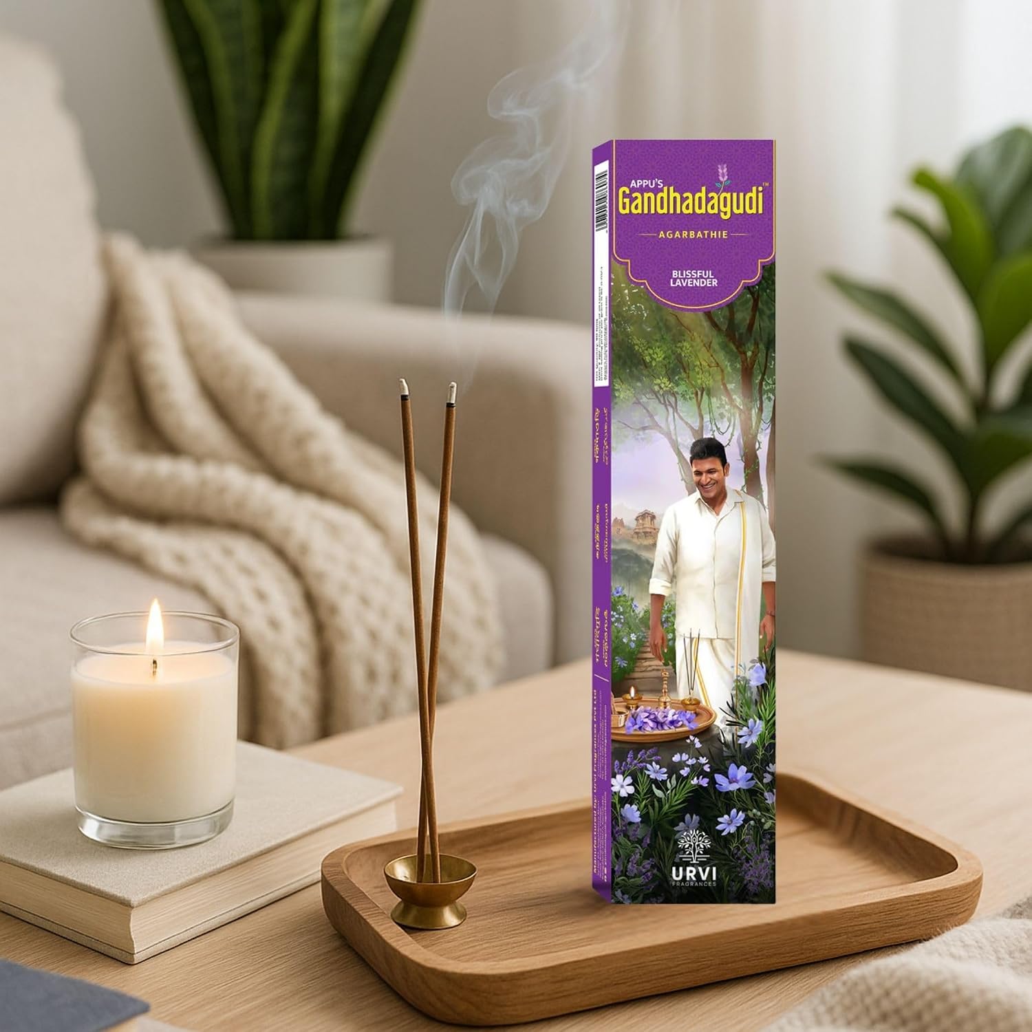 Blissful Lavender Incense Sticks – 100g | Handmade, Toxin-Free, Long-Lasting Fragrance | Natural Resin Aroma for Meditation, Yoga & Home Use