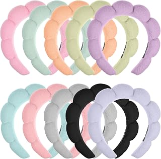 10Pcs Spa headband for Women makeup headband Bulk skincare headbands Bubble Band for Washing Face Women Puffy Hair Band for Washing Face Woman skin care headbands Headwear Hair Accessories