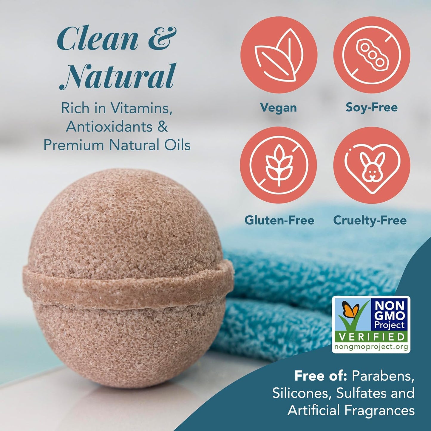 Saavy Naturals Bath Bombs – Relaxing Foaming Fizz Bubbles, Organic Bath Bombs (Pack of 1, 12 Ounce, Tahitian Vanilla)