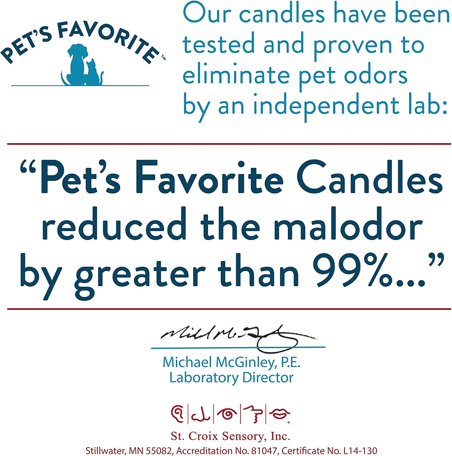 Pet's Favorite Calming Lavender Pet Odor Candle, Clean Burning, Long Lasting Scented Candles with a Natural Fiber Wick and 70 Hour Burn Time, Pack of 1
