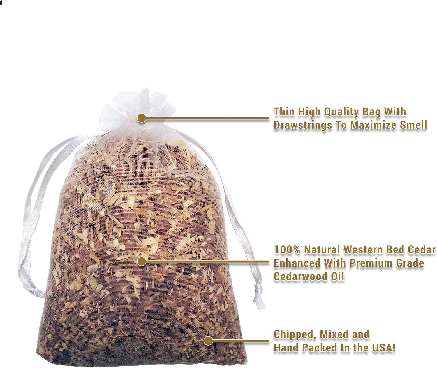 20 XL Cedar Sachet Bags, Nature's Natural Deodorizer, Home Fragrance, Fresh Western Red Cedar Chips, Sachet for Shoes, Clothes, Storage, Closet and Drawers. USA