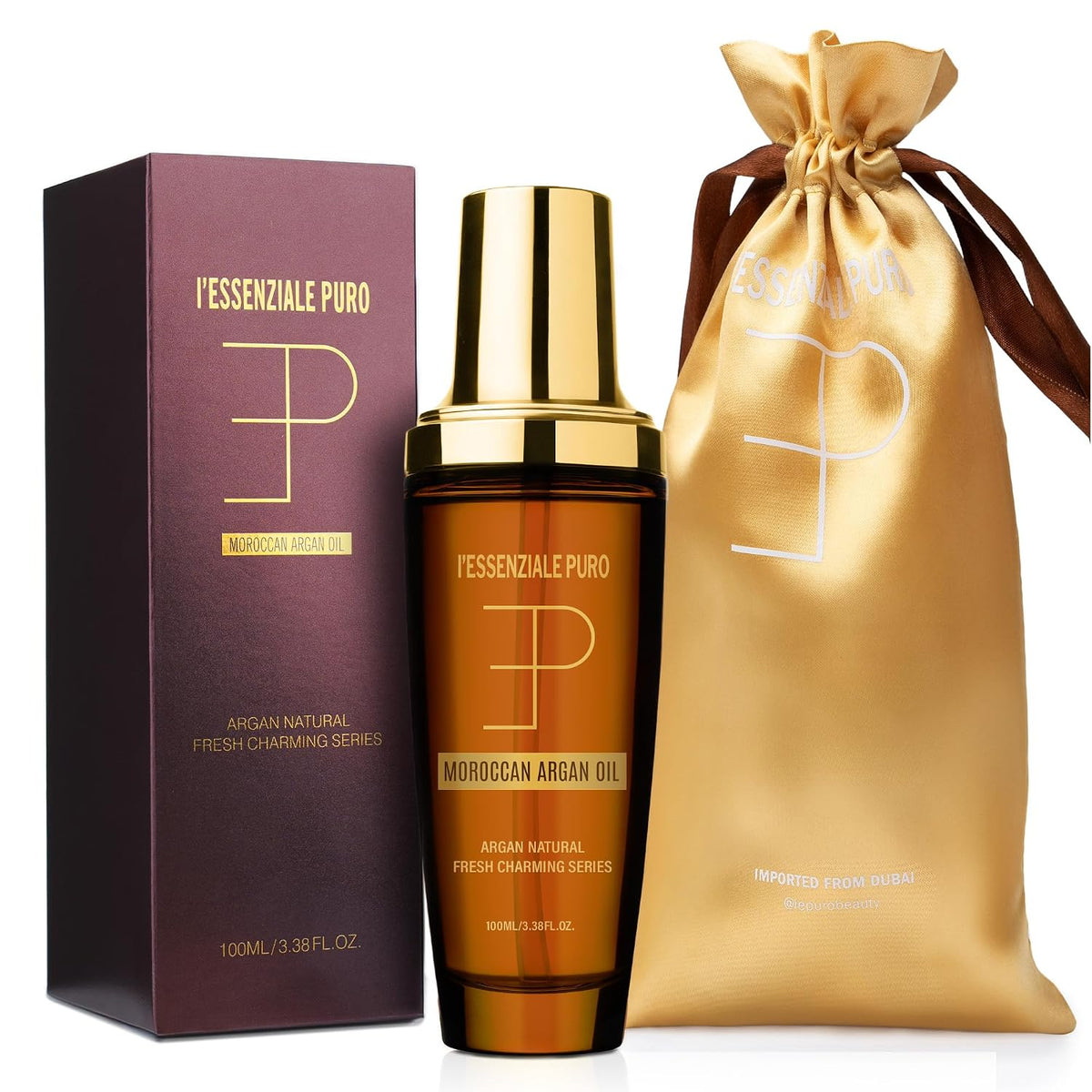 Dubai Premium Moroccan Argan Hair Oil & Body Elixir - Lightweight for Dry Damaged Hair