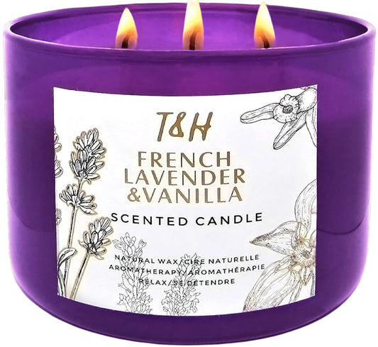 French Lavender Vanilla 3-Wick Scented Candle