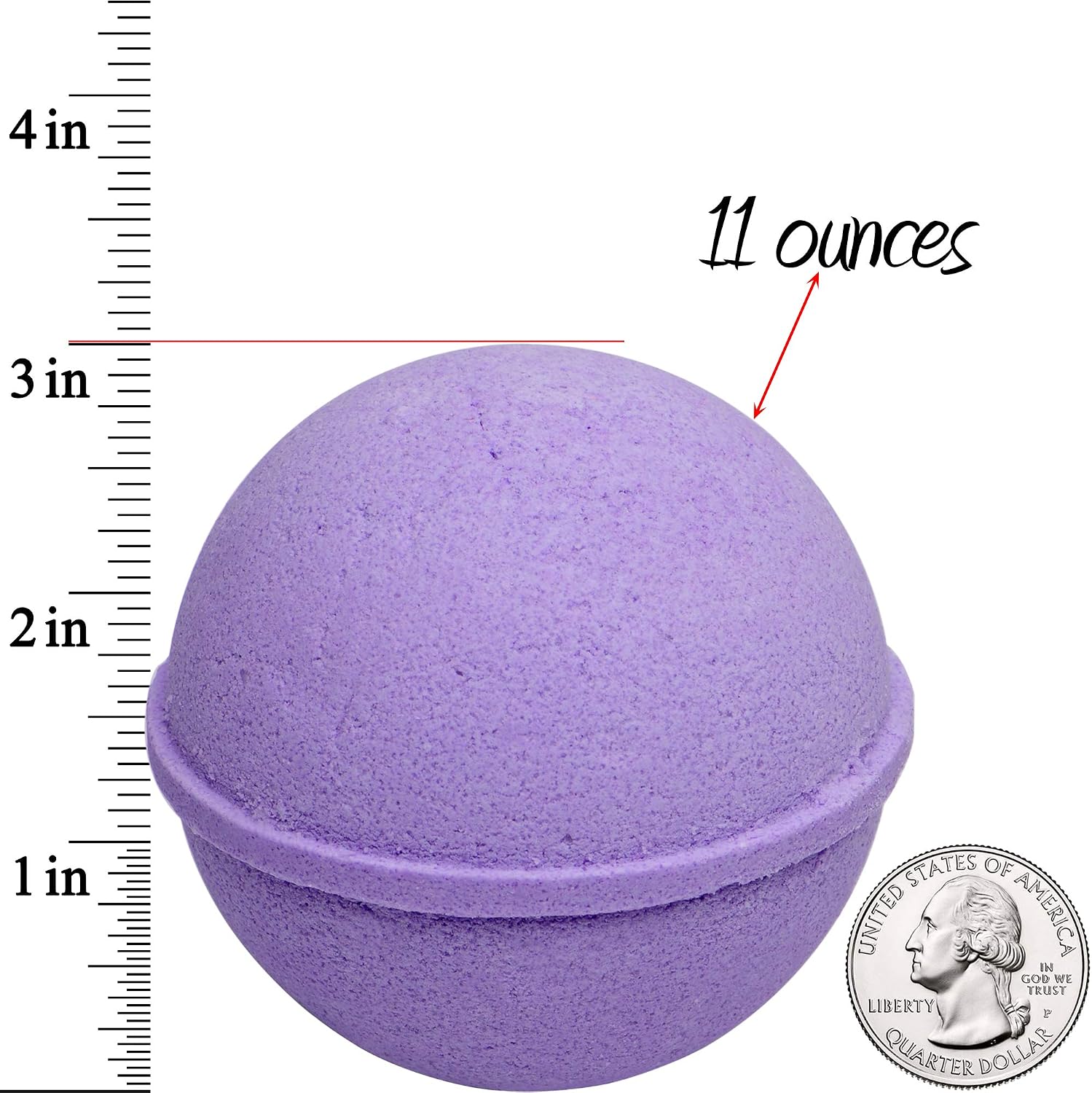 Ocean Breeze Lavender Bath Bombs Gift Set of 2 with Size 6 Ring Inside Each Made in USA