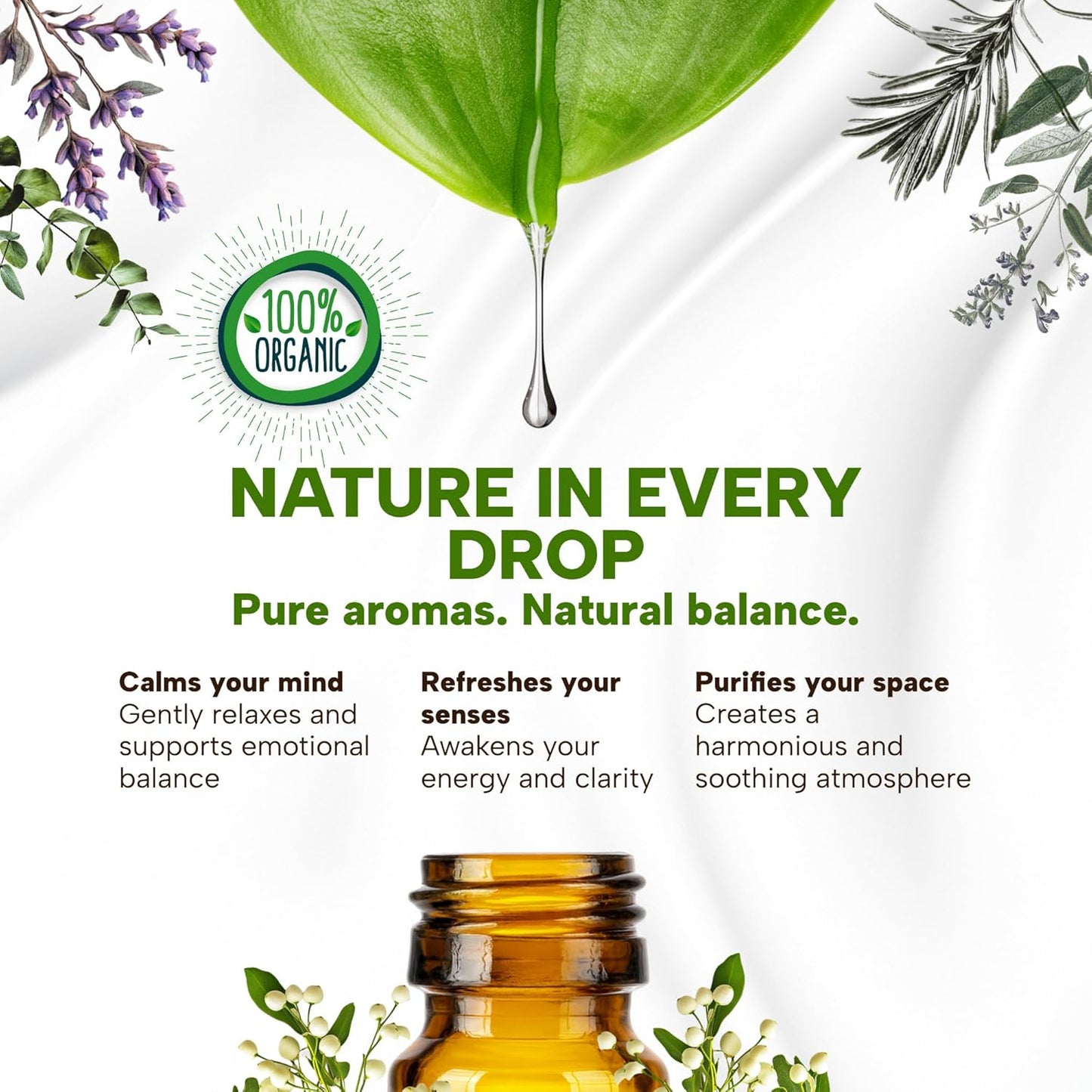 Dr. Lavender Natural Rosemary Essential Oil - 100% Botanical Scent for Hair Appearance & Scalp Massage - Revitalizing Aroma for Diffuser & Home Fragrance - 10ml