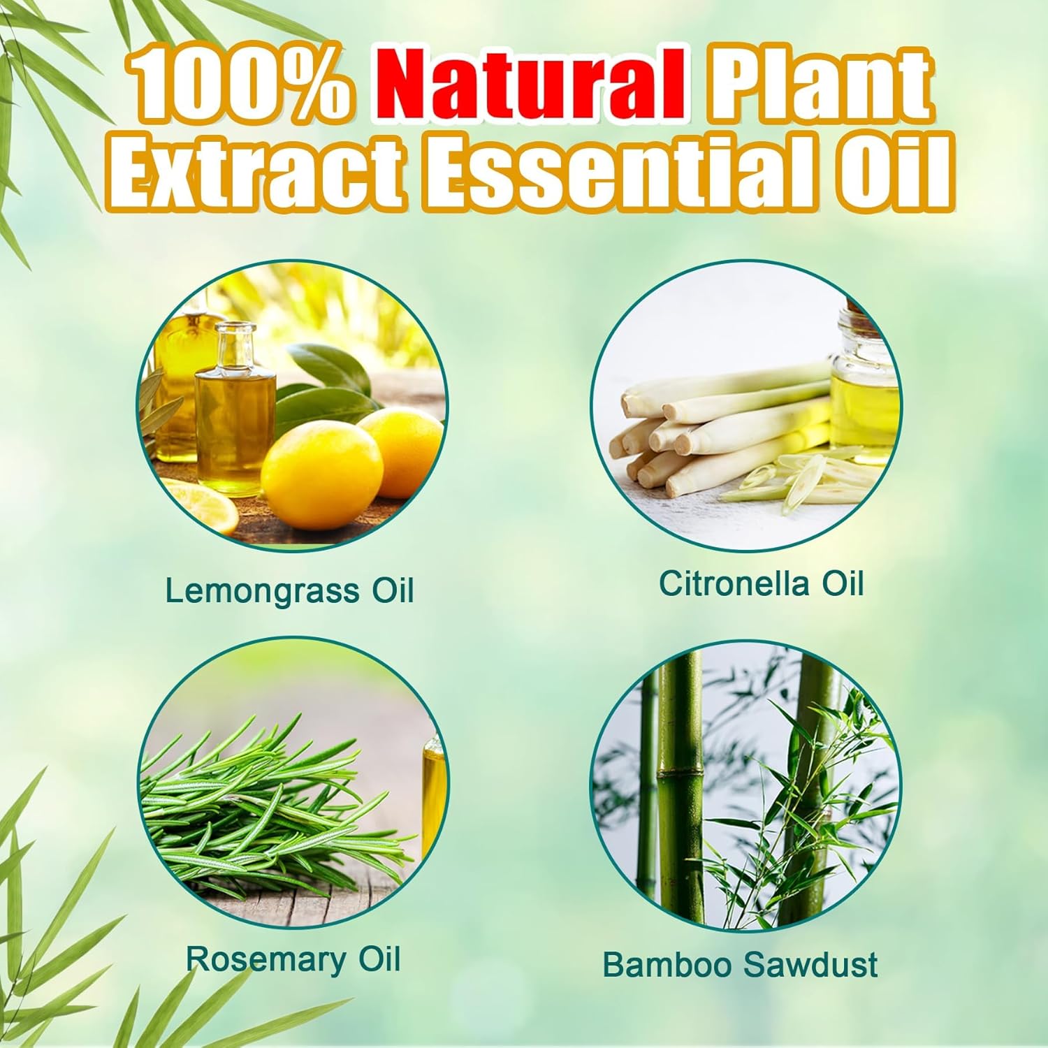 120 Pcs Mosquito Repellent Outdoor Patio, Mosquito Incense Sticks Natural Citronella Oil Plant-Based Bug Repellent for Camping Fishing Backyard Travel