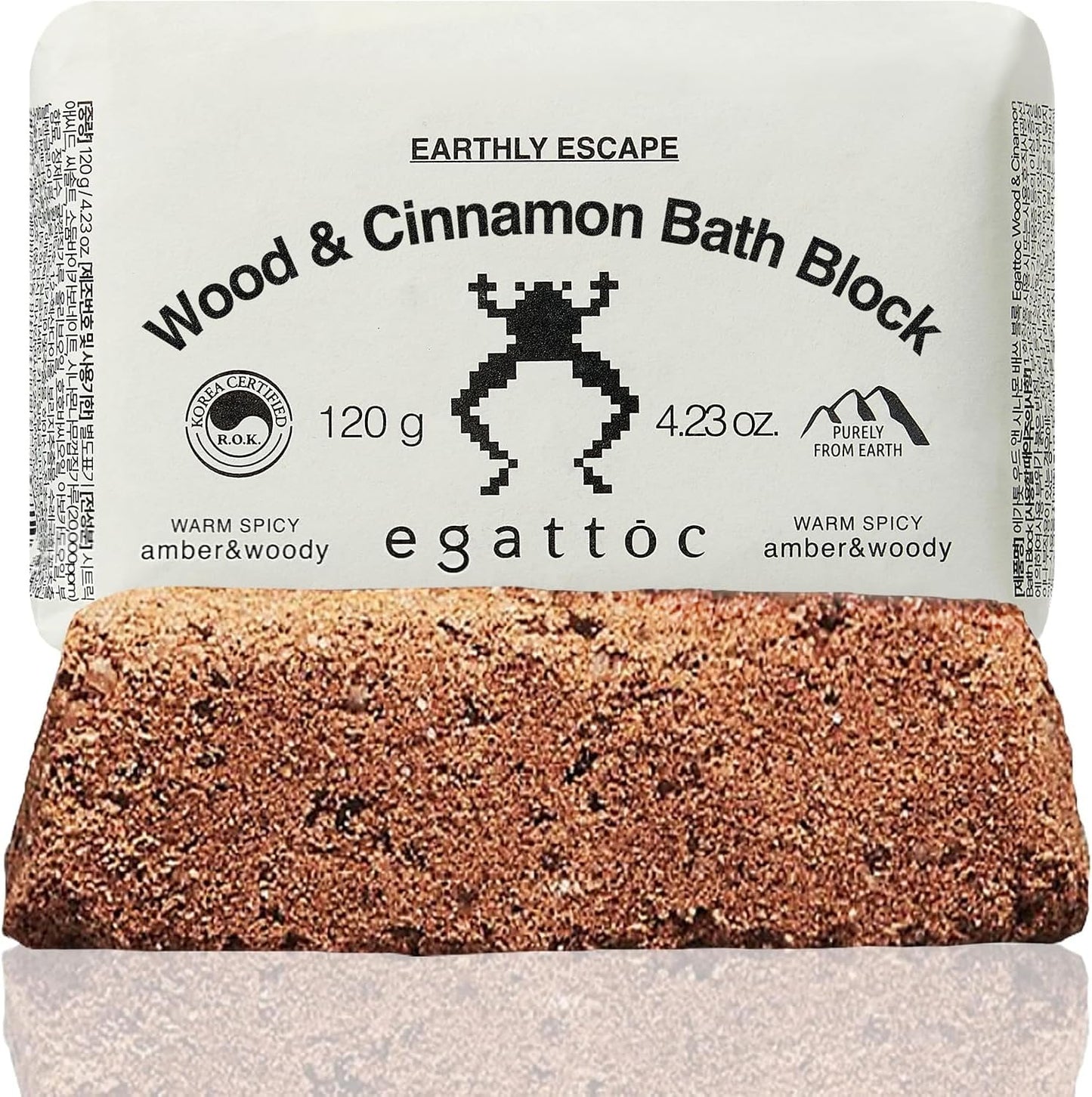 Bath Bombs for Women, Wood & Cinnamon Bath Fizzies with Sea Salt & Essential Oils, Moisturizing Bath Block for Dry Skin Relief, Natural Aromatherapy Home Spa Gift, Earthly Escape Scent