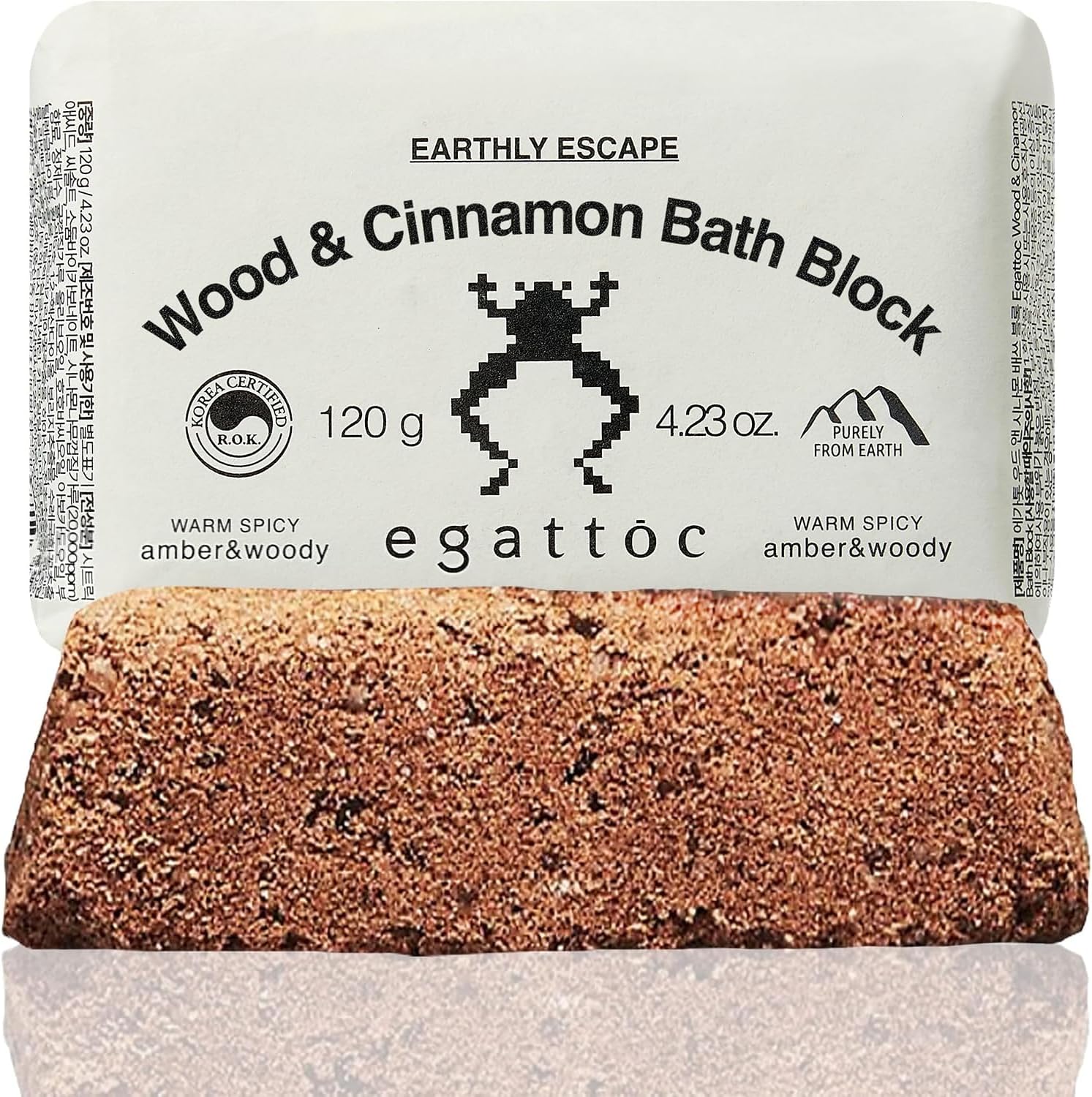 Bath Bombs for Women, Wood & Cinnamon Bath Fizzies with Sea Salt & Essential Oils, Moisturizing Bath Block for Dry Skin Relief, Natural Aromatherapy Home Spa Gift, Earthly Escape Scent
