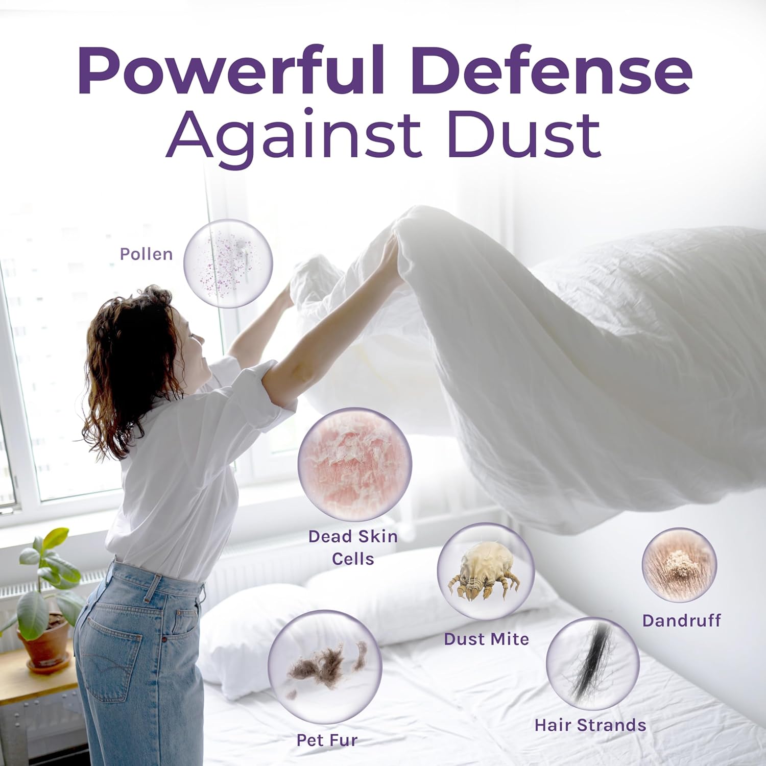 Hygea Natural Dust Mite Killer Spray - Eliminates Dust, Carpet, Rodent, Bird, Mites - Safe for Home, Children, Pets, Bedding & Furniture, 128 oz, Unscented