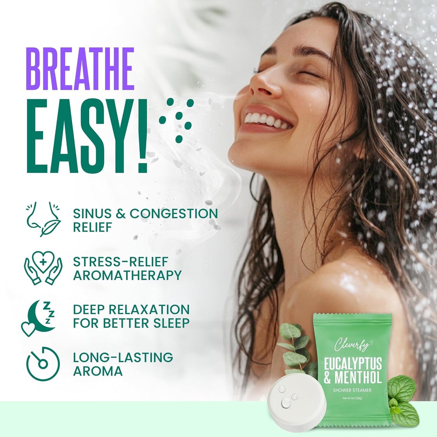 Cleverfy Shower Steamers Aromatherapy for Women and Men – 6 x 18 Pack