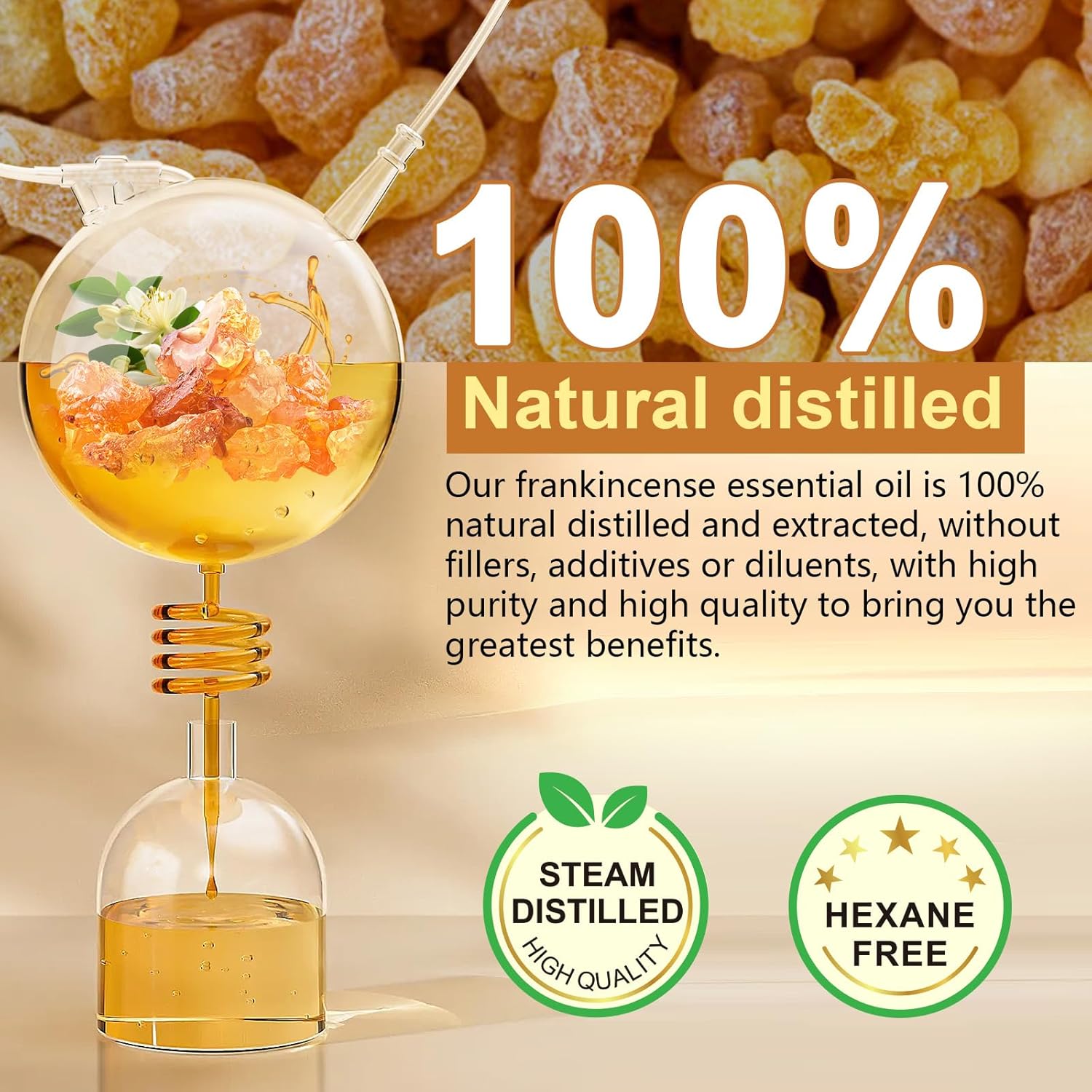 Frankincense Resin Oil for Face 2.02 fl.oz, Reduces Fine Lines & Wrinkles, Soothes Irritated Skin, Face Anti-Aging Anti-Wrinkles Hydrates Premium Frankincense Essential Oil, for All Skin Types