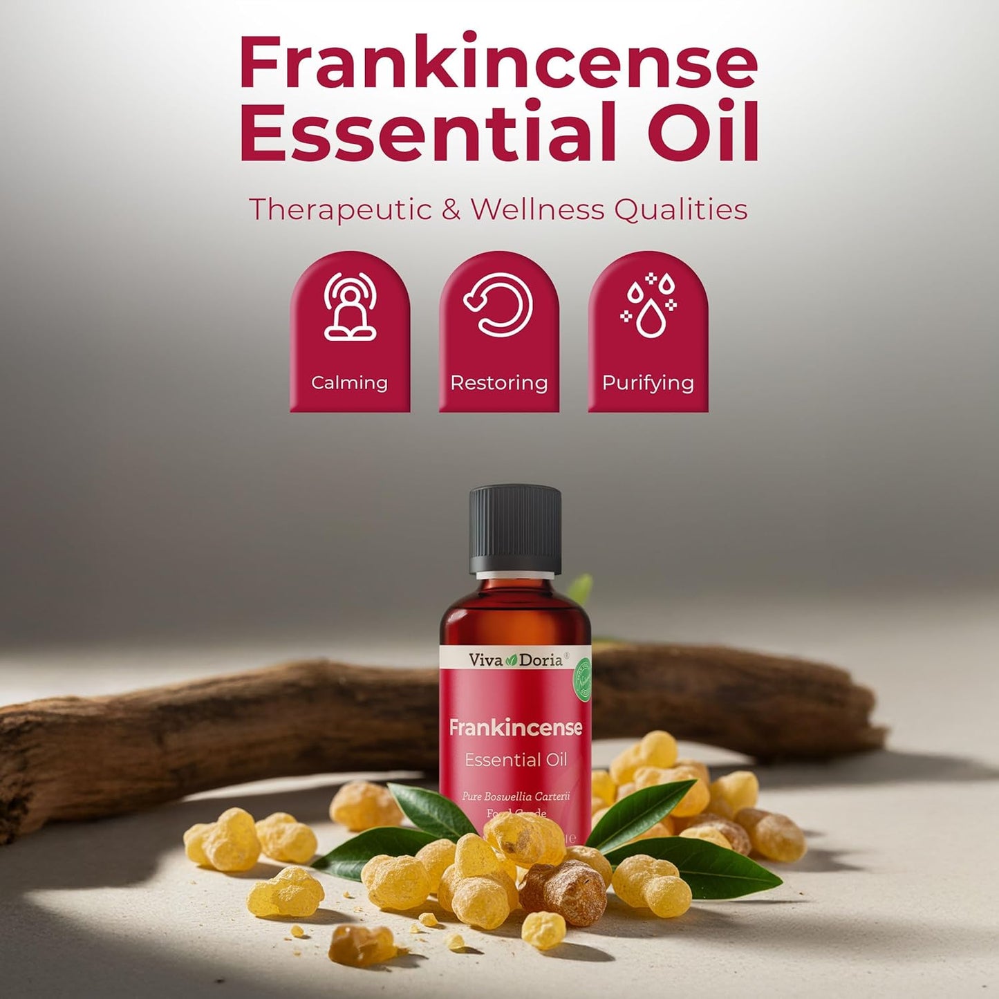 Viva Doria Frankincense Essential Oil, 100% Pure, Natural Essential Oil, Undiluted, for Aromatherapy | Food Grade, 30 mL (1 Fluid Ounce)