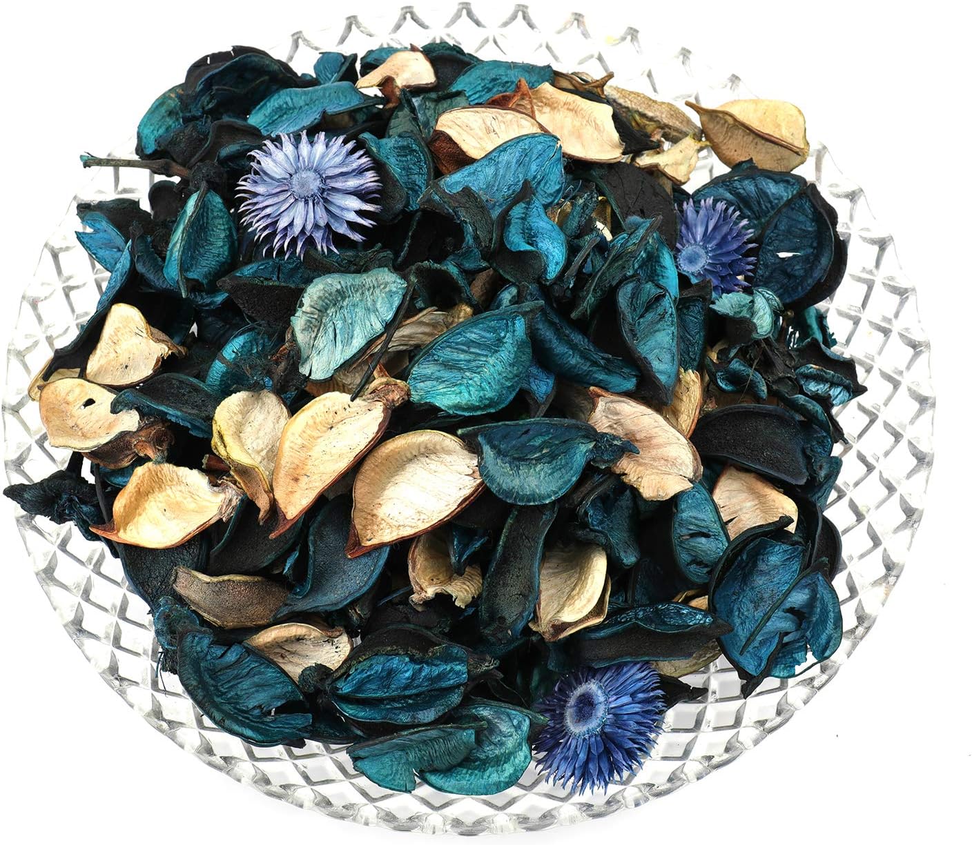Yesland 3 Pack Potpourri Bag, Ocean Scent Fresh Perfume Sachet of Dried Flower Petals, Perfect Bowl and Vase Decorative Filler for Home & Office, 5oz (Blue)