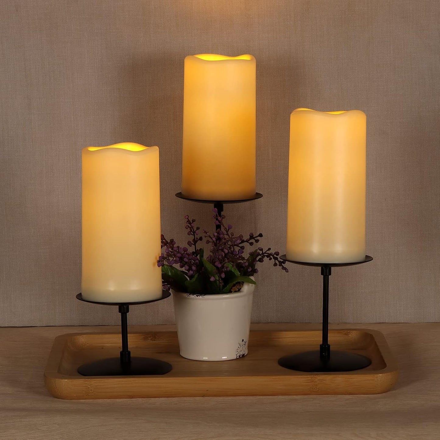wemarry Waterproof Flameless Candles with Remote, Outdoor Indoor Battery Operated Candles(D3 x H 6"),12Pcs Led Fake Candles for Party Home Decor