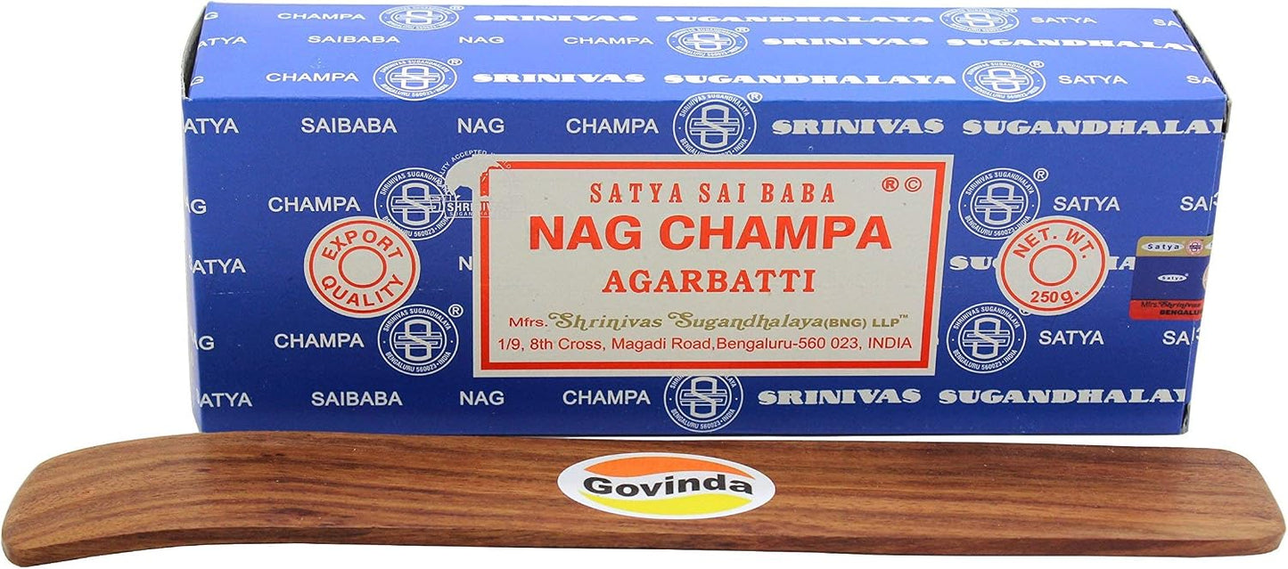Govinda - Bangalore (BNG) Nag Champa Argarbatti 250 Grams with Incense Holder