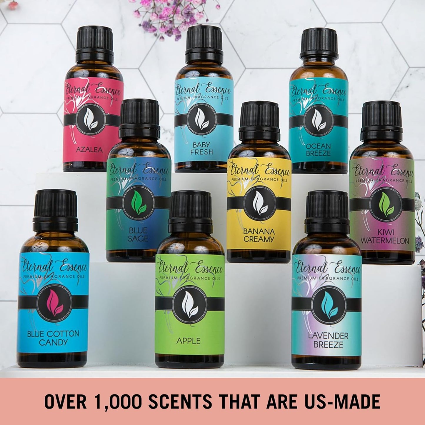 Eternal Essence Oils Island Getaway Set of 6 Premium Fragrance Oils - Includes Barrier Reef, Mountain Meets The Ocean, Beautiful Day, Caribbean Escape, Mermaid, and Honolulu Sun Hype - 10ML