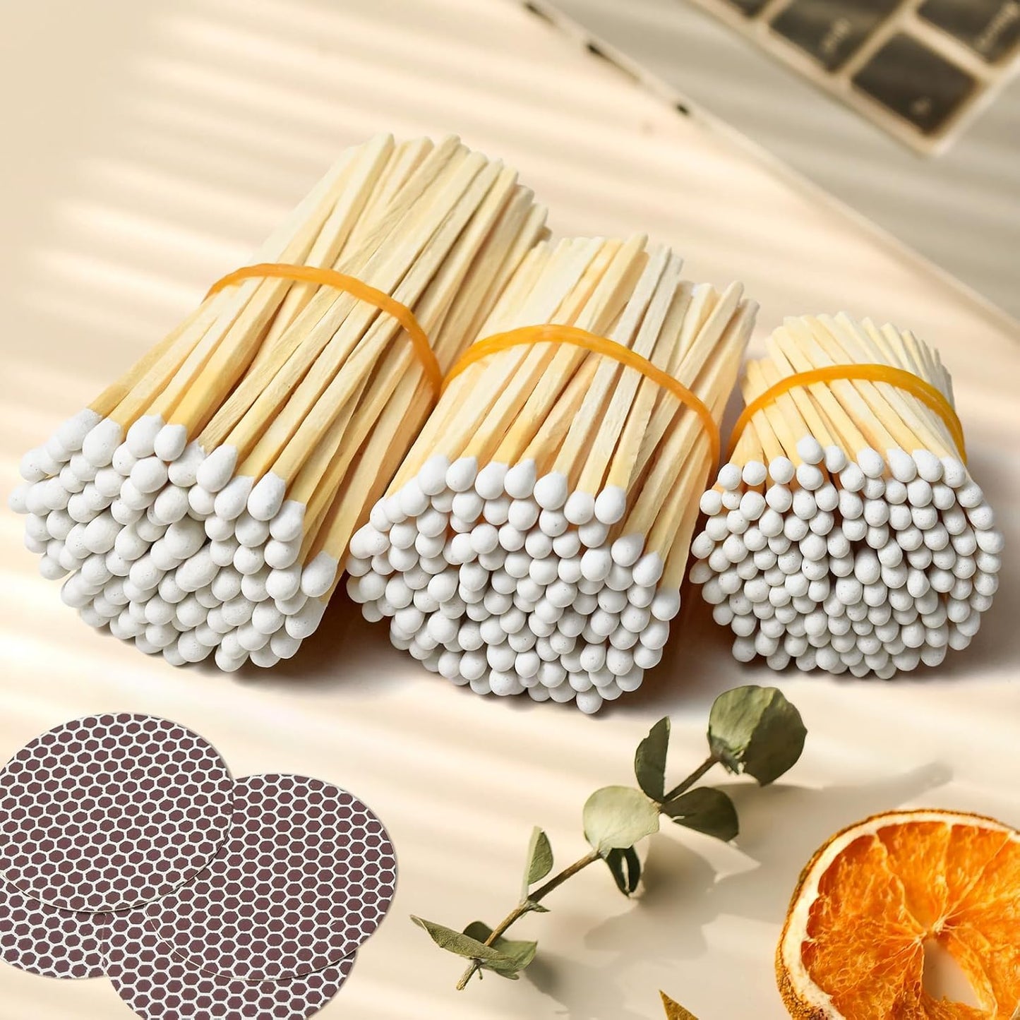 3 Inch White Safety Matches Bulk 100 Count, Long Wooden Matchsticks with Striker for Candles, Fireplace, Grill by IGNITE EASE (with Box)