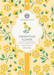 OSMANTHUS Flower Scented Sachets - 12 Pack, Long-Lasting Home Fragrance Sachet Bags, Large Fresh-Scented Envelope Packets, Fragrant Sachets for Drawers and Closets