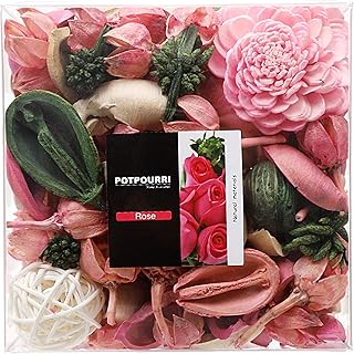 Qingbei Rina Spring Potpourri,Rose Scented Potpourri Bowl Filler Dried Flower,Pink Decorative Popery,Home Fragrance Perfume,Bathroom Decor,9.8 Oz