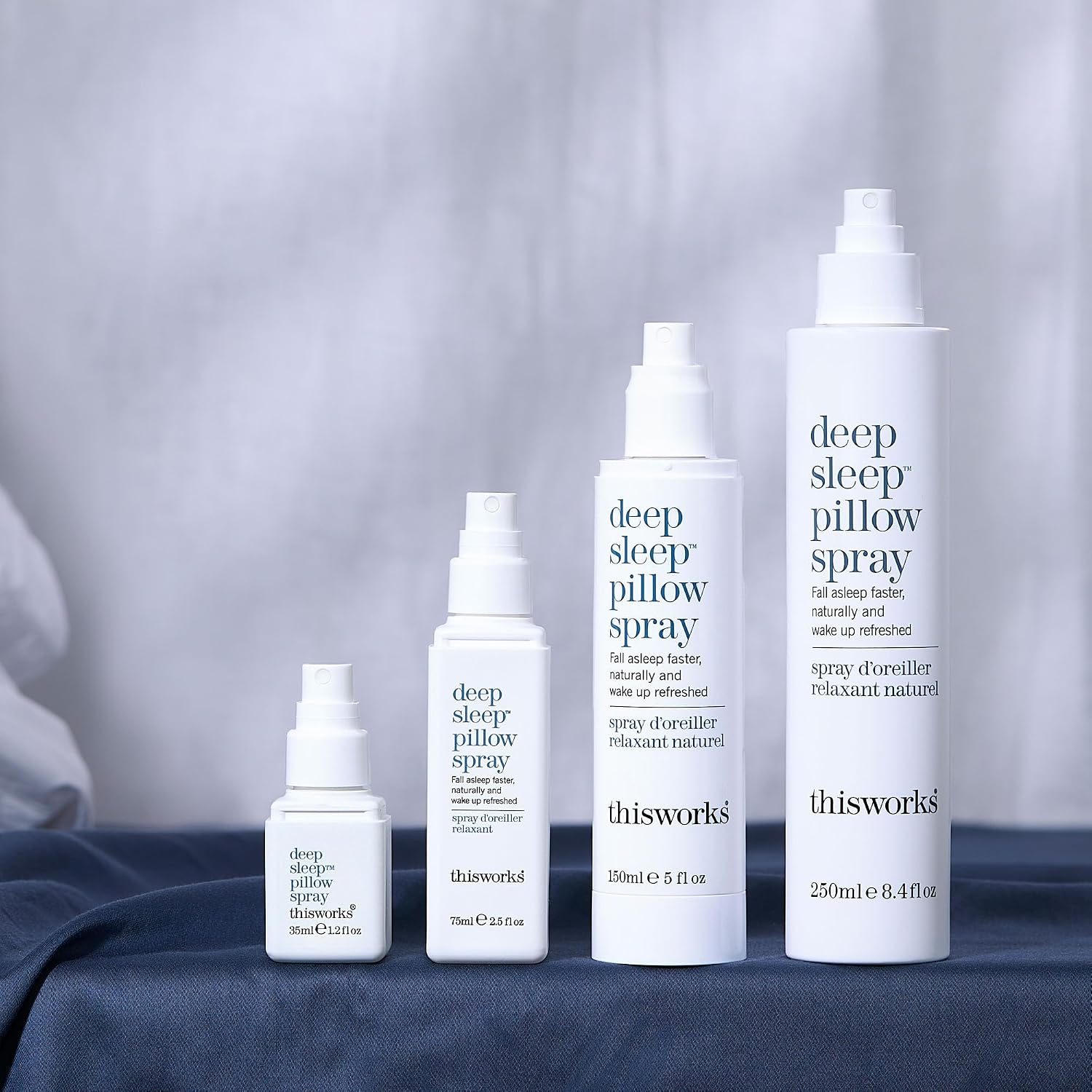 thisworks Deep Sleep Pillow Spray, 250 ml - Natural Sleep Aid with Essential Oils of Lavender, Vetivert and Camomile, 8.4 Fl Oz
