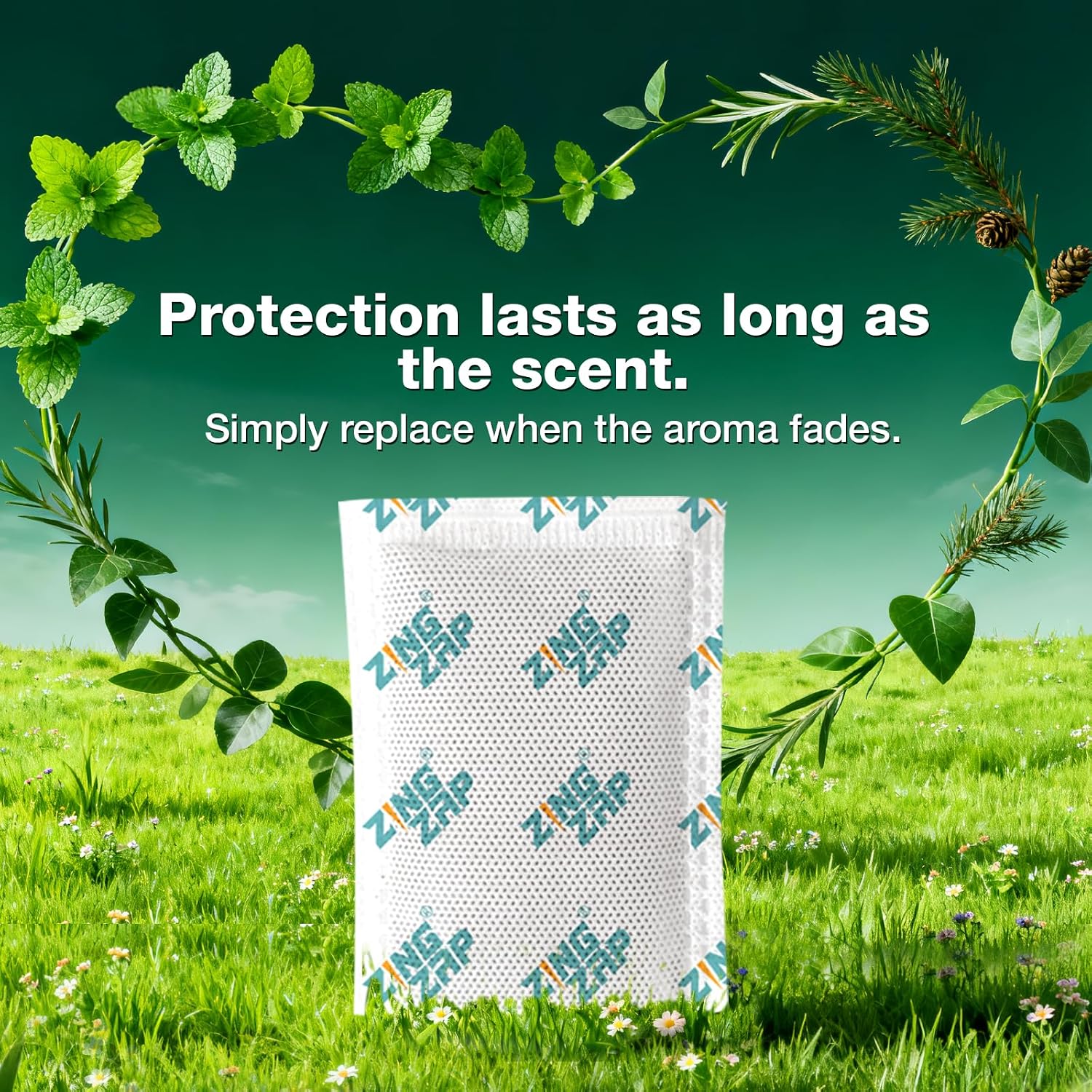 ZingZap Aromatic Sachets 16-Pack – Natural Insect Repellent with Peppermint, Cedar & Lemongrass, Long-Lasting Protection Against Moths, Mosquitoes, Spiders, Roaches – Safe for Children & Pets