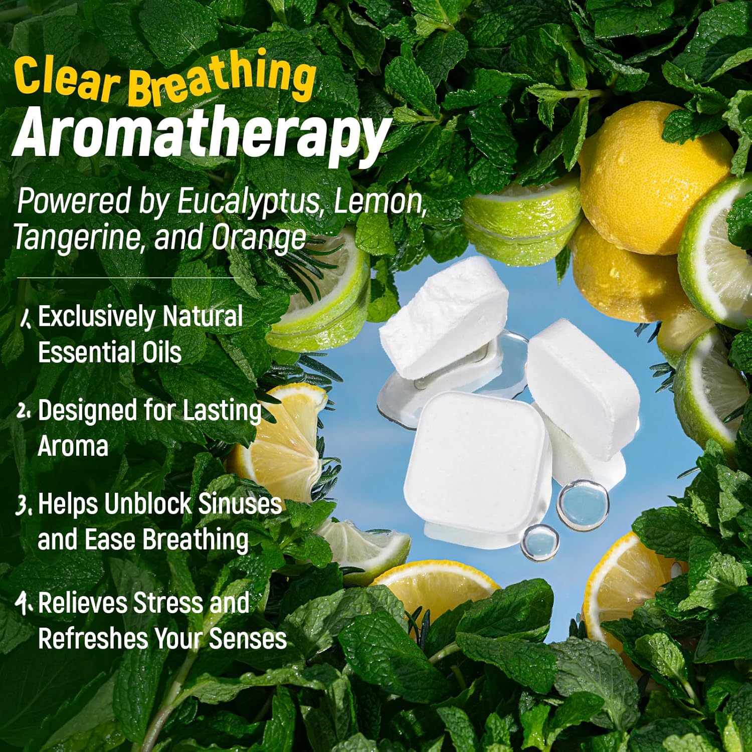 Shower Steamers Aromatherapy & Sport - 30 Pack, 100% Pure Essential Oils, Refreshing & Relaxing, Spa & Birthday Gifts for Women, Christmas Stocking Stuffers for Men, Self Care - Eucalyptus