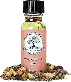 Attraction Oil by Art of the Root | Handmade with Herbs & Essential Oils | Wiccan, Conjure, Pagan & Magick Intentions | Money, Love & Prosperity Rituals