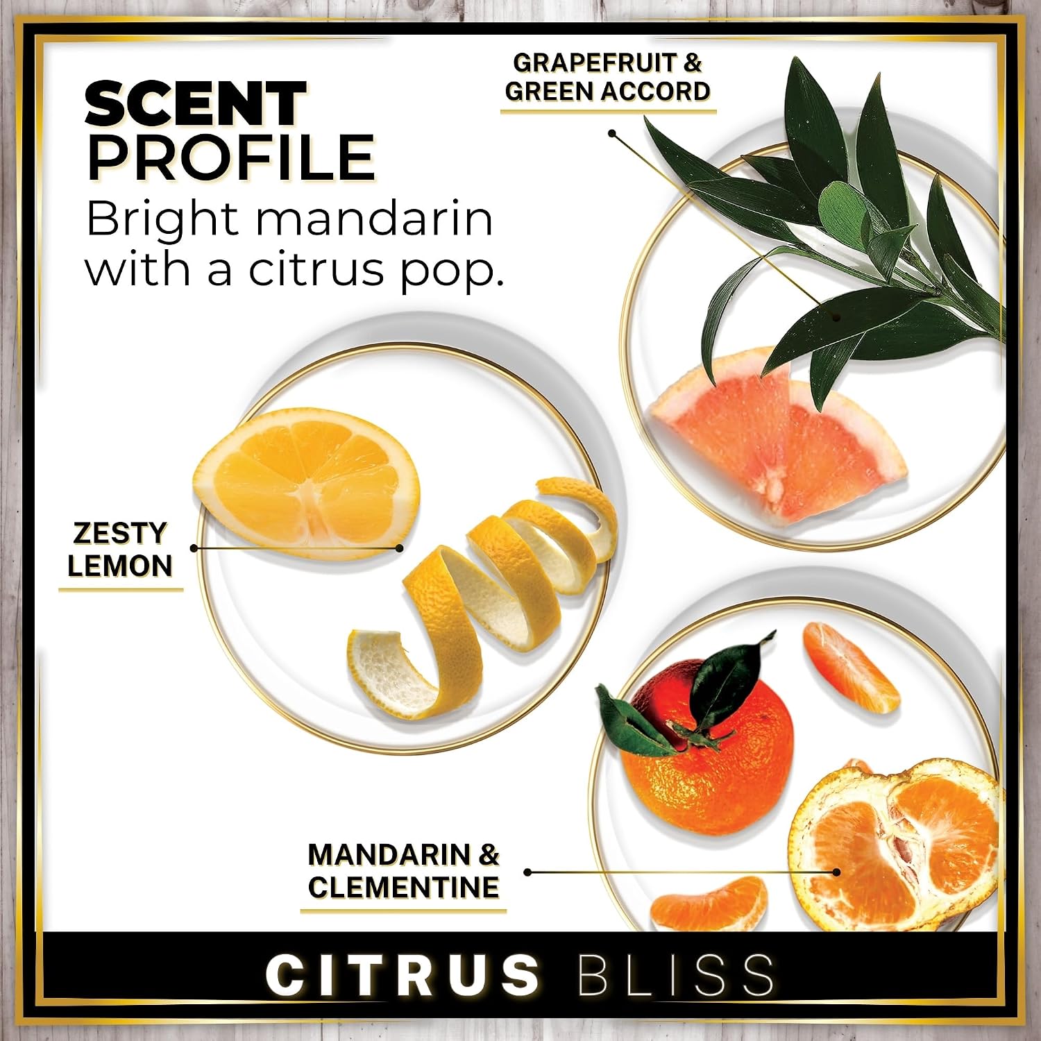 Urban Naturals Car Air Freshener Diffuser 1 Pack - Citrus Bliss Scent, 45+ Days Long Lasting Fragrance, Made in USA, Glass & Wood, Hanging Design + Vent Cip, Easy to Use