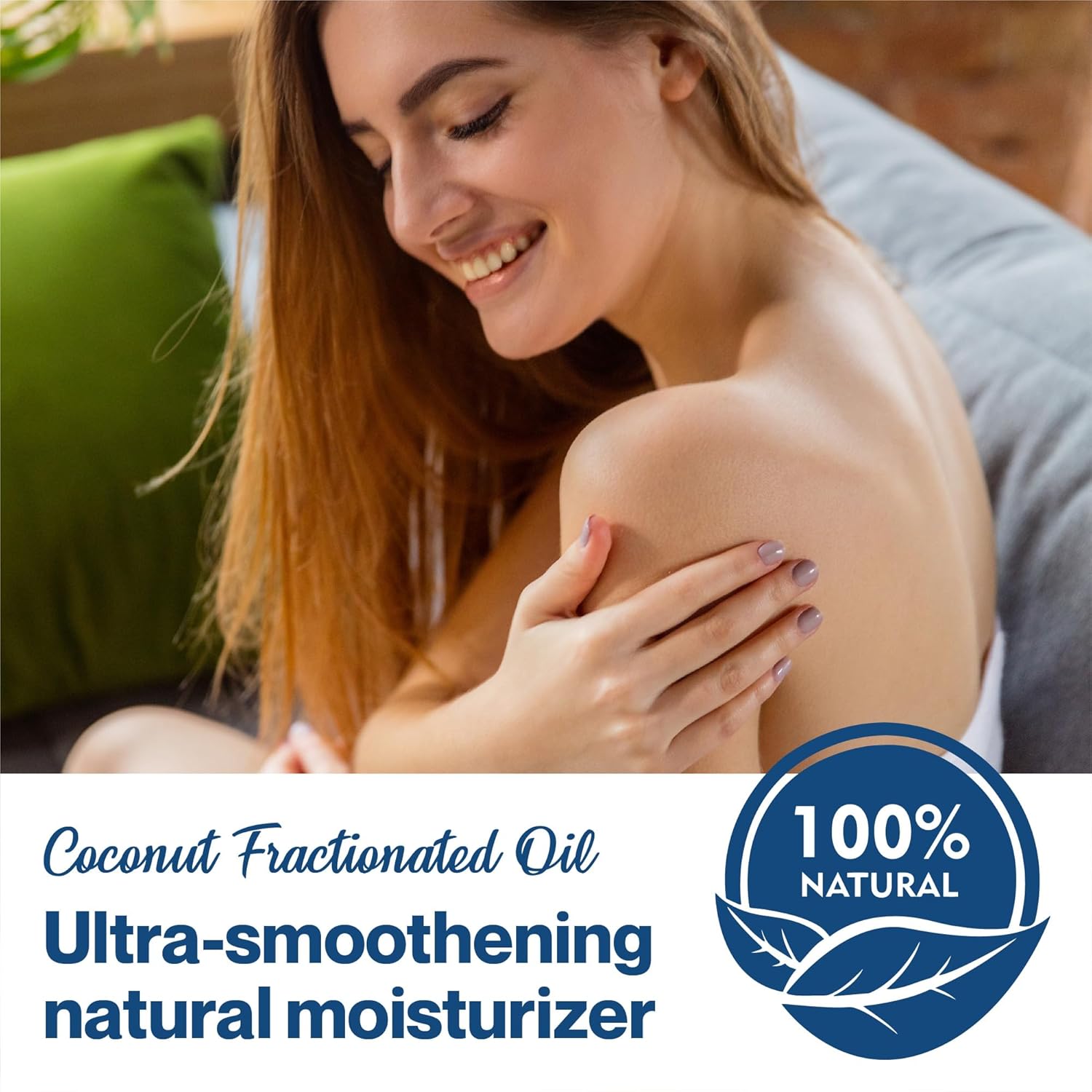 uhRohMuh Premium Fractionated Coconut Oil, Lightweight Emollient Hydrating Moisturizer for Skin, 100% Pure, Unscented for Hair & Skin, Expeller Pressed Carrier Oil(Net Wt: 3.7kg/8.2lb