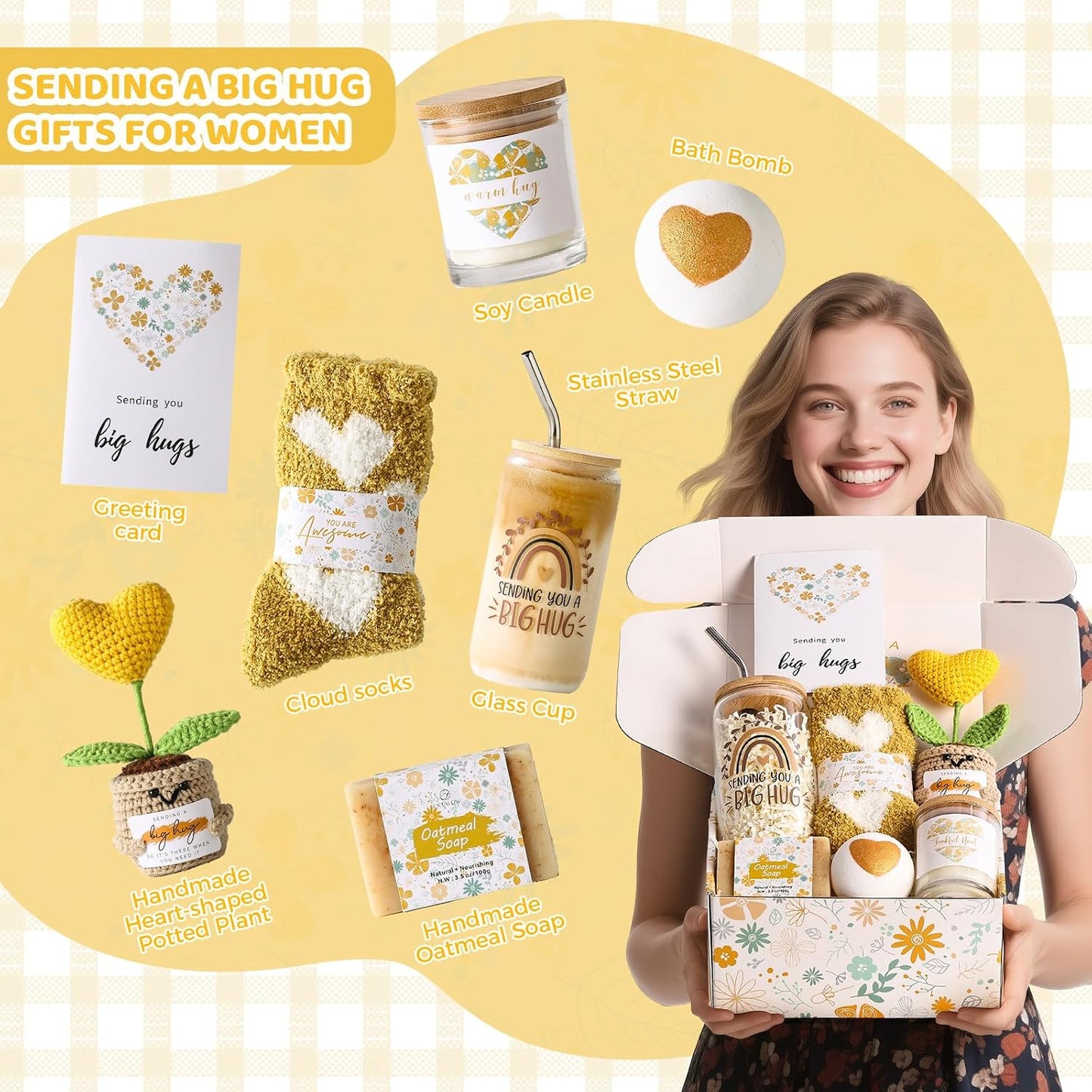 Self Care Gifts for Women,Unique Birthday Gifts for Women,Get Well Soon Gift Baskets,Care Package Thinking of You Sympathy Inspirational Mothers Day Gifts for Women Wife Friends Teenage Girls