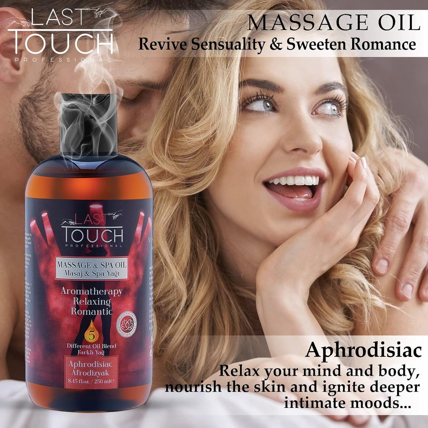 Aphrodisiac Massage Oil for Couples - Massage Oils for Date Night - Massage Oil for Massage Therapy - Aromatherapy Oil for Intimate Moments -Aphrodisiac Massage Oils - Muscle Relaxer Oils 8.45 Fl Oz.