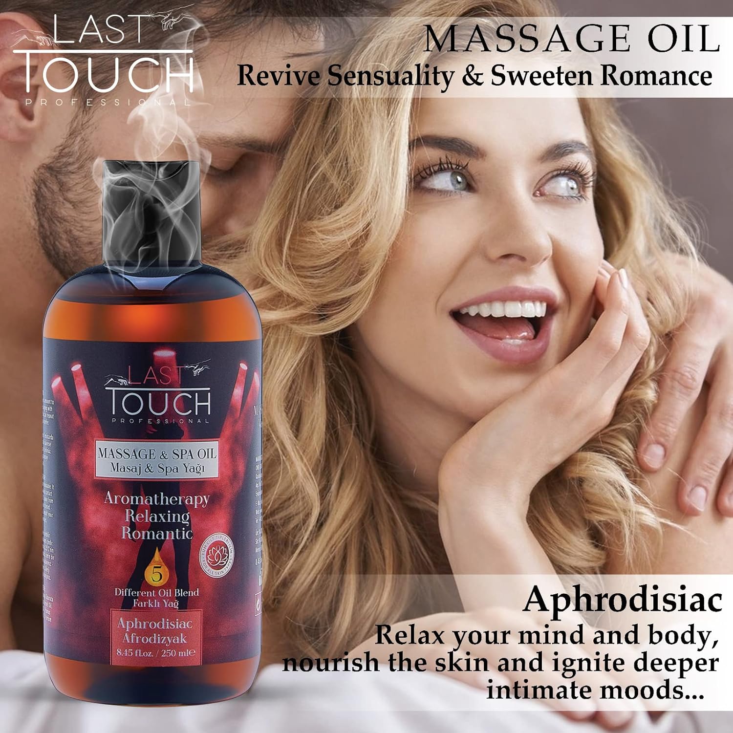 Aphrodisiac Massage Oil for Couples - Massage Oils for Date Night - Massage Oil for Massage Therapy - Aromatherapy Oil for Intimate Moments -Aphrodisiac Massage Oils - Muscle Relaxer Oils 8.45 Fl Oz.
