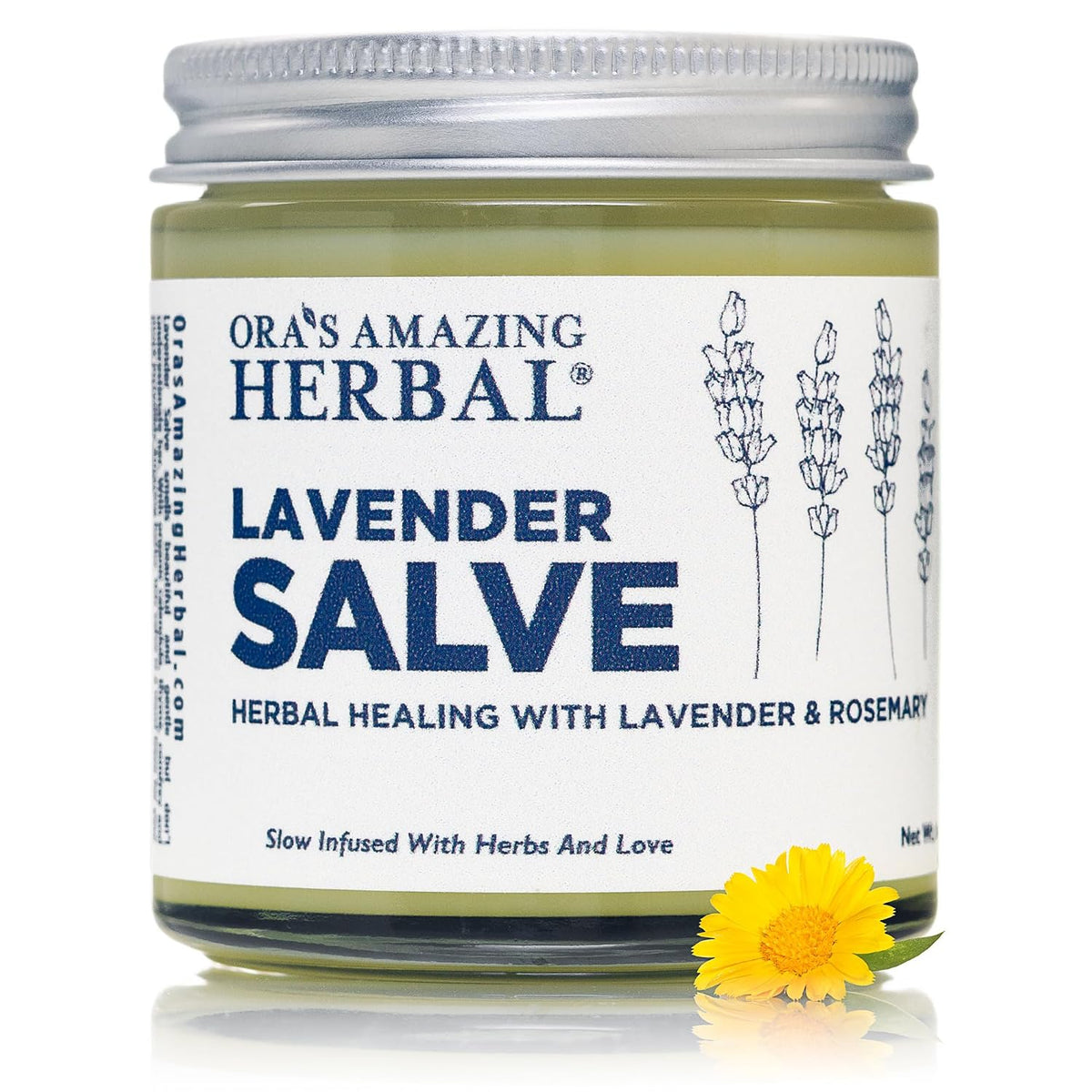 Ora's Amazing Herbal Ora's Herbal Lavender Salve, Lavender Balm, Hand Salve & Massage Balm, 4 oz