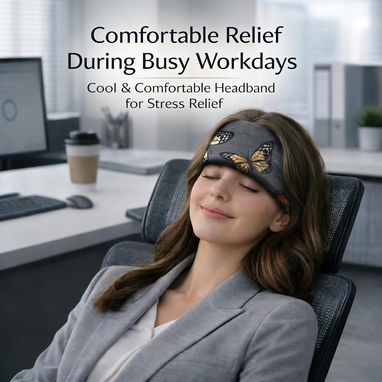 Migraine Relief Cap - Cooling Headache Ice Pack Mask Headband - Cold Gel Head Hat Neck Wrap Eye Mask - Soothing Relief Products for Hangover, Stress & Tension - Thoughtful Gifts