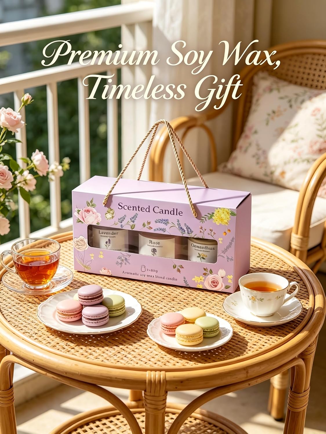 2026 Scented Candles for Women, 8.5oz(3x80g),Soy Wax Aromatherapy Candles for Girls Birthday,3 Votive Candles for Stress Relief, Graduation Gift.