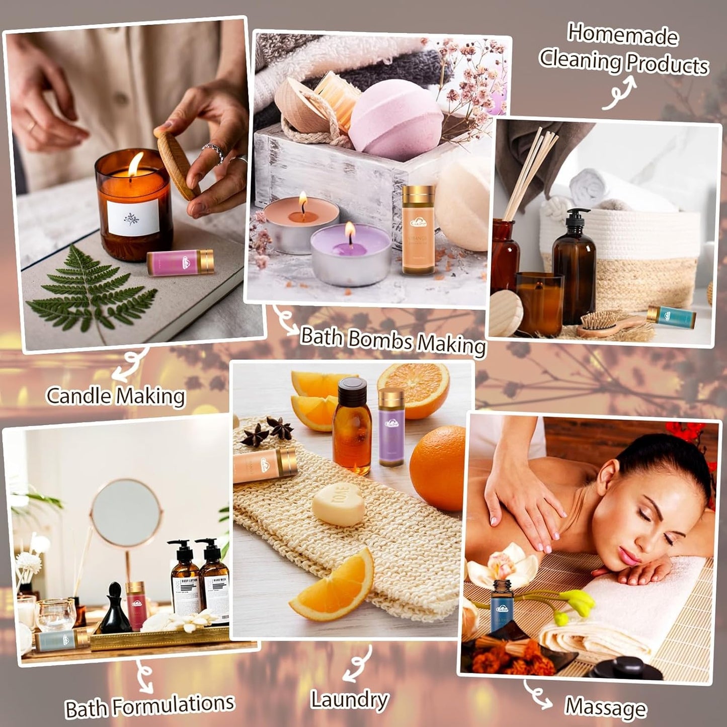 Fragrance Essential Oils Set - 14pcs, Aromatherapy Oils for Skin, Diffusers, Home Care, Humidifier Laundry, Candle Making - Tea Tree, Sandalwood, Lavender, Vanilla, Eucalyptus and More (5mL)