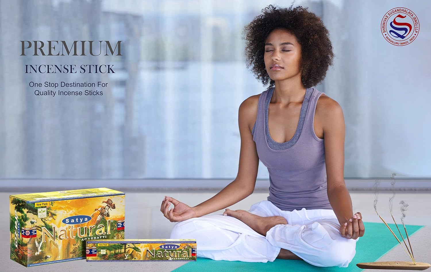 EARTH Satya Natural Incense Sticks 15 GMS (Pack of 12) (Green Certified) Indian Perfumed Hand Rolled Agarbatti Perfect for Worship,Relaxation, Medication.
