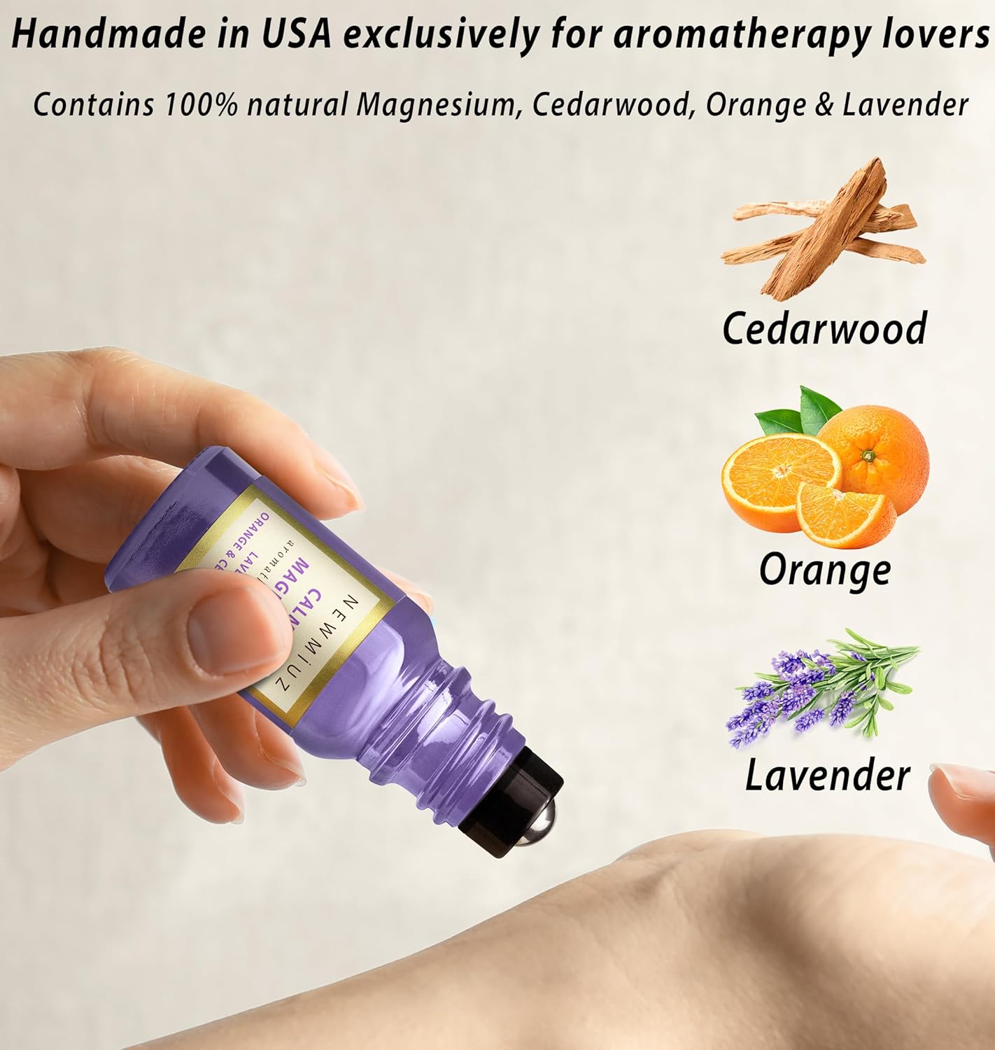Headache Roll on Stick Peppermint Rosemary and Eucalyptus with Calming Roller Magnesium Lavender Orange Cedarwood & Roll-On Essential Oil Blends Focus Memory Concentration Orange Ginger Patchouli Pack