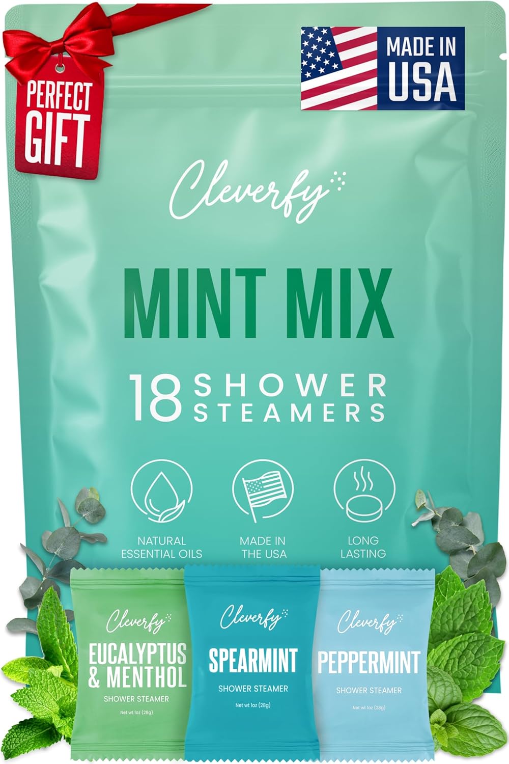 Cleverfy Shower Steamers Aromatherapy - Birthday Gifts for Women, Mom, Wife, Grandma, Her, Best Friend, Daughter, Sister, Teens & Girlfriend - 18 Tablets