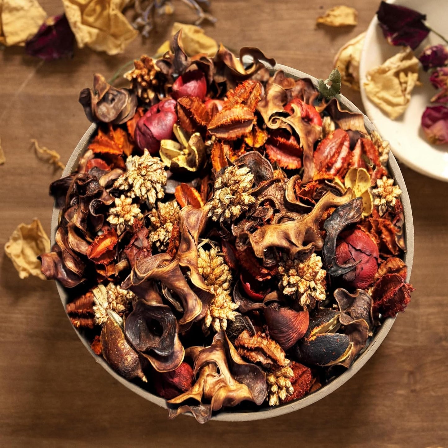 Pumpkin Cinnamon Fall Potpourri Bag - Autumn Scented Blend with Natural Elements, Ideal for Home Decoration and Fragrance - Perfect for Thanksgiving Harvest as Bowl, Vase, and Sachet Fillers