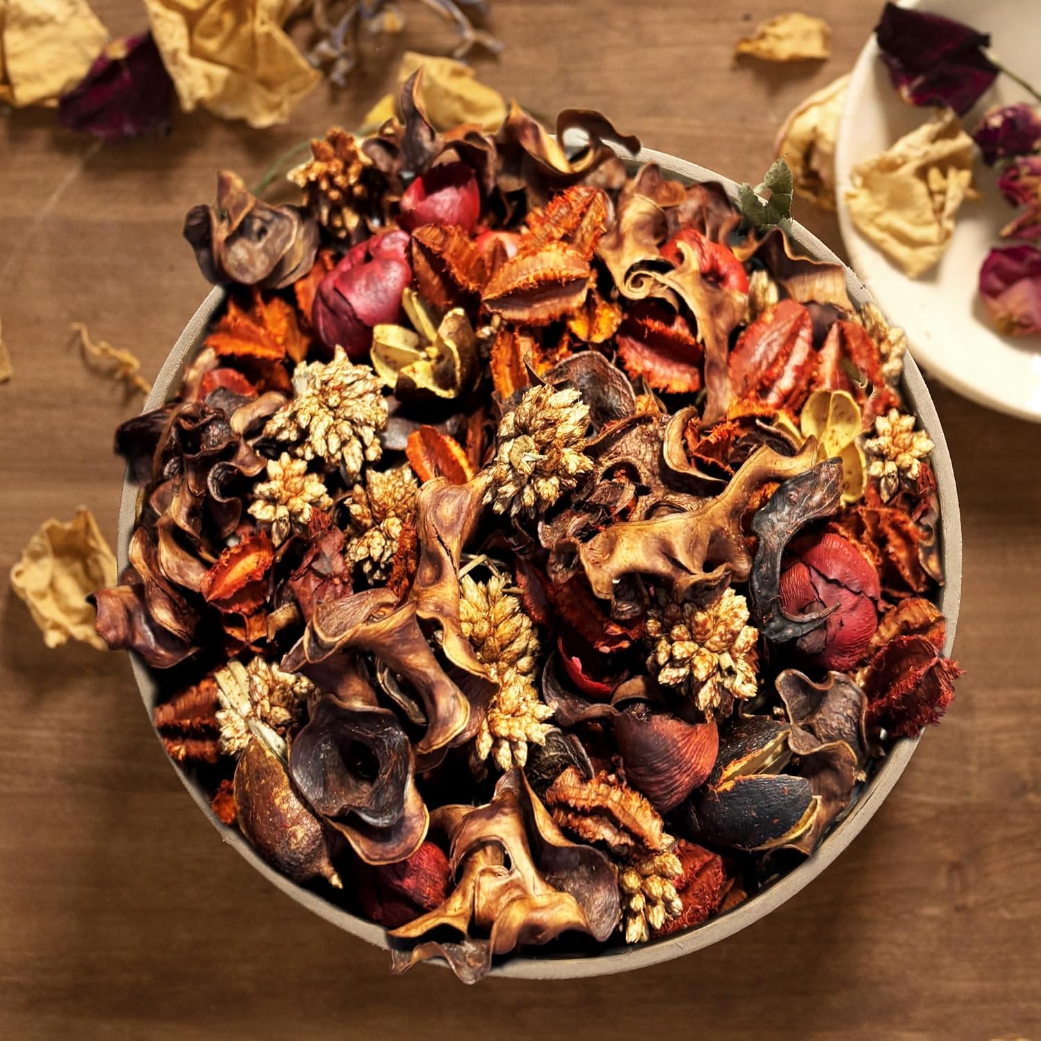 Pumpkin Cinnamon Fall Potpourri Bag - Autumn Scented Blend with Natural Elements, Ideal for Home Decoration and Fragrance - Perfect for Thanksgiving Harvest as Bowl, Vase, and Sachet Fillers