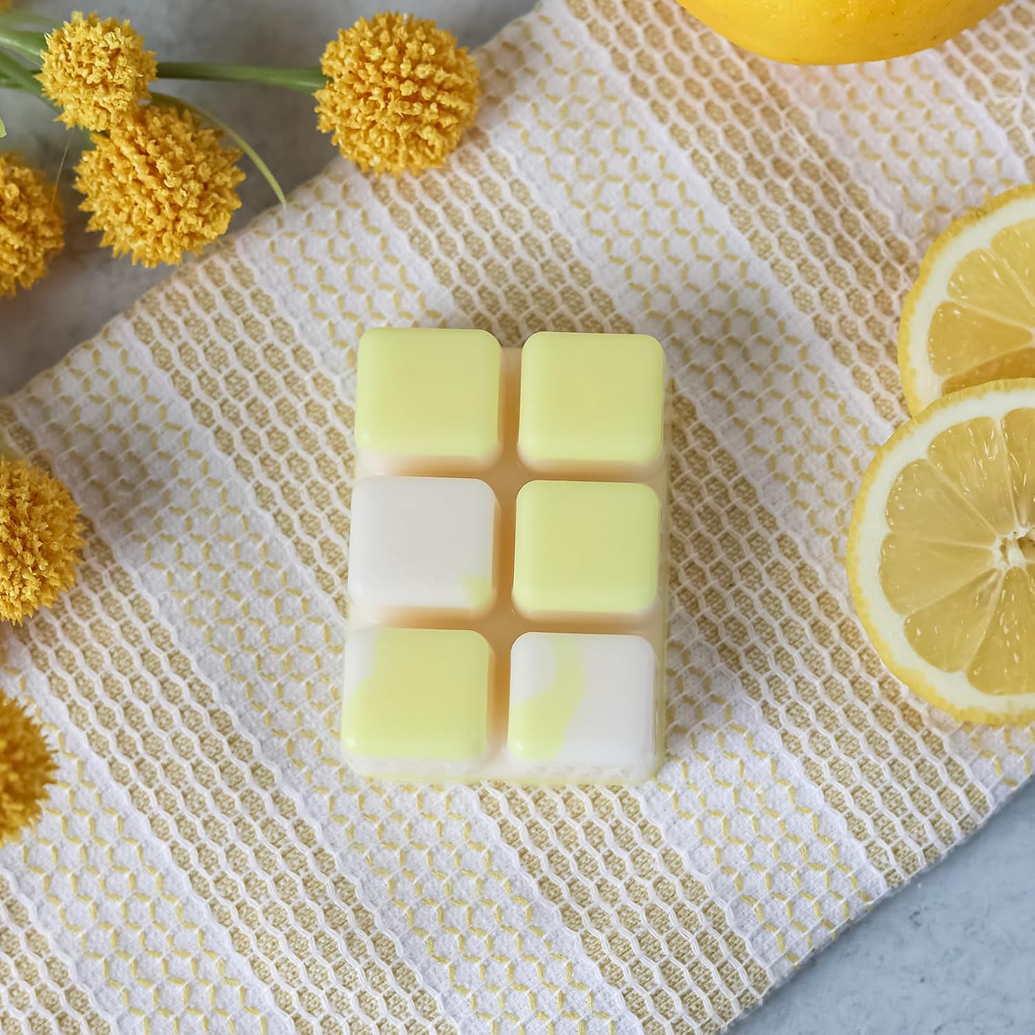 Summer Scent Lemon Bergamot Orange Wax Melts Lemon Drop, Coconut Wax Clamshell 3 oz., Sweet Scented Tarts