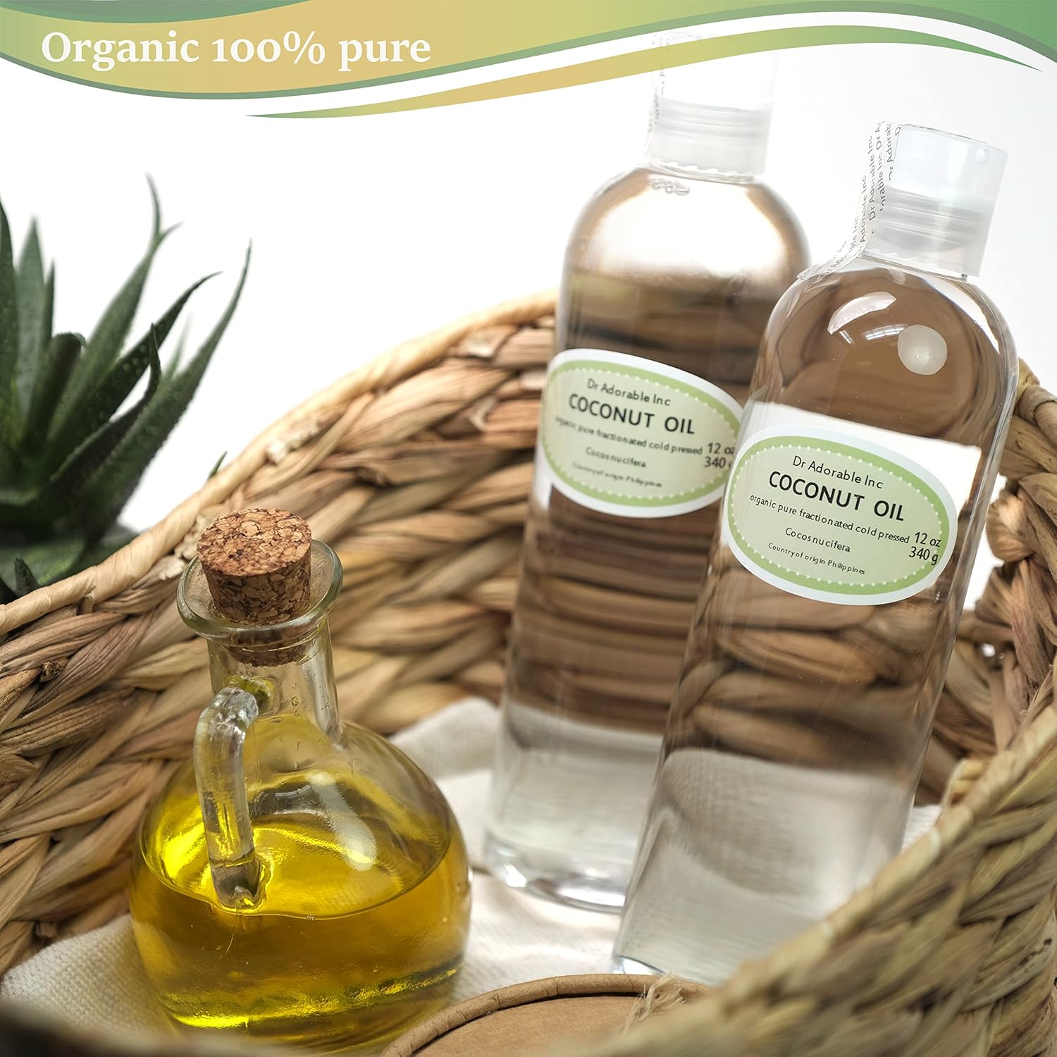 Dr Adorable - 24 oz - Fractionated Coconut Oil - 100% Pure Natural Organic (2 of 12 oz)