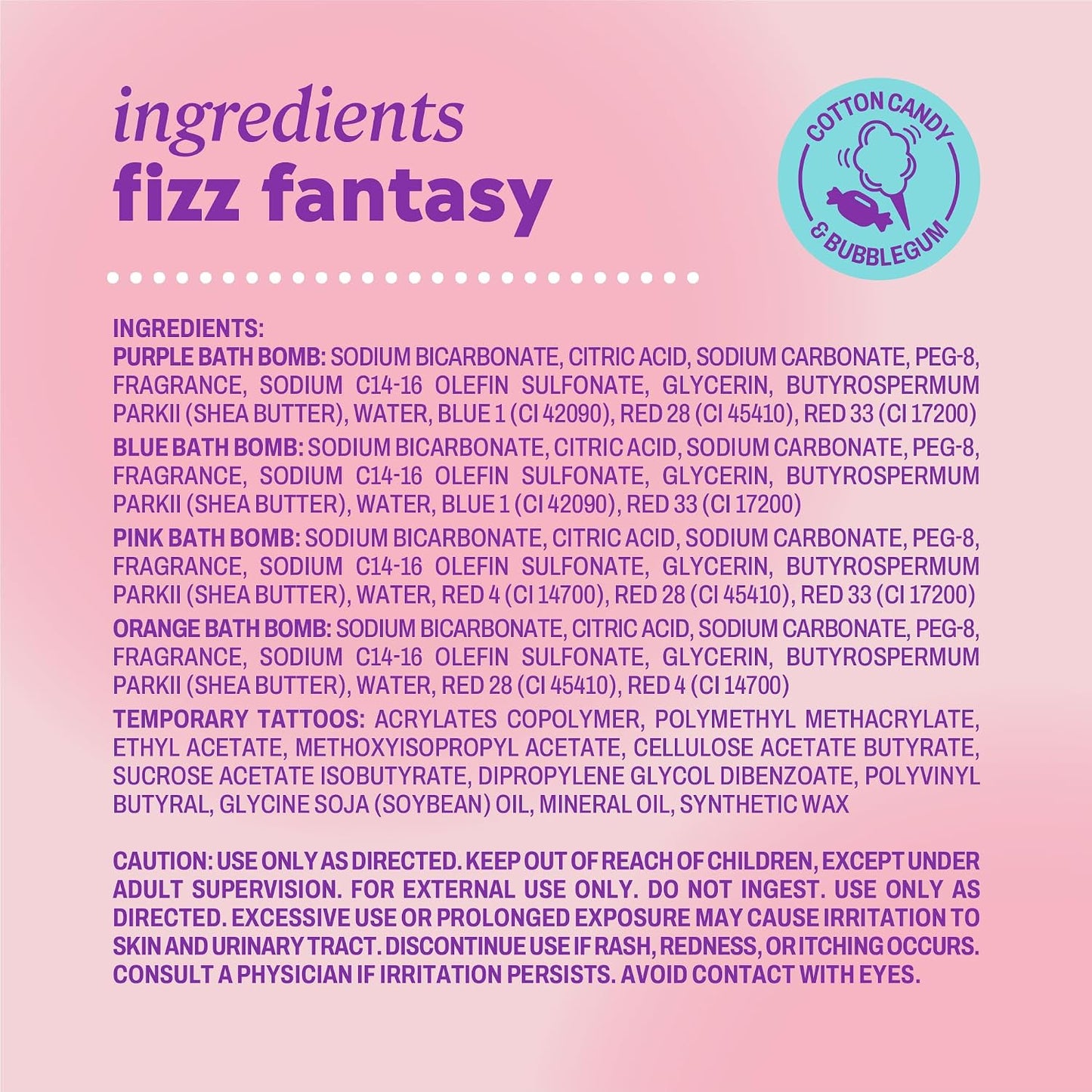 ONYX Professional Fizz Fantasy Unicorn Bath Bombs for Kids, Cotton Candy Scented | Bath Bombs with Surprise Toy or Tattoo | Fun Bath Bomb for Kids and Bath Time Gifts, 4 Count