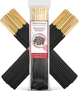 Dragons Blood Exotic Incense Sticks 7 Inch - Bulk 1 Bundle 85 to 100 Sticks - Natural 7" Long Lasting Aroma That Burns for 30 to 45 Minutes.