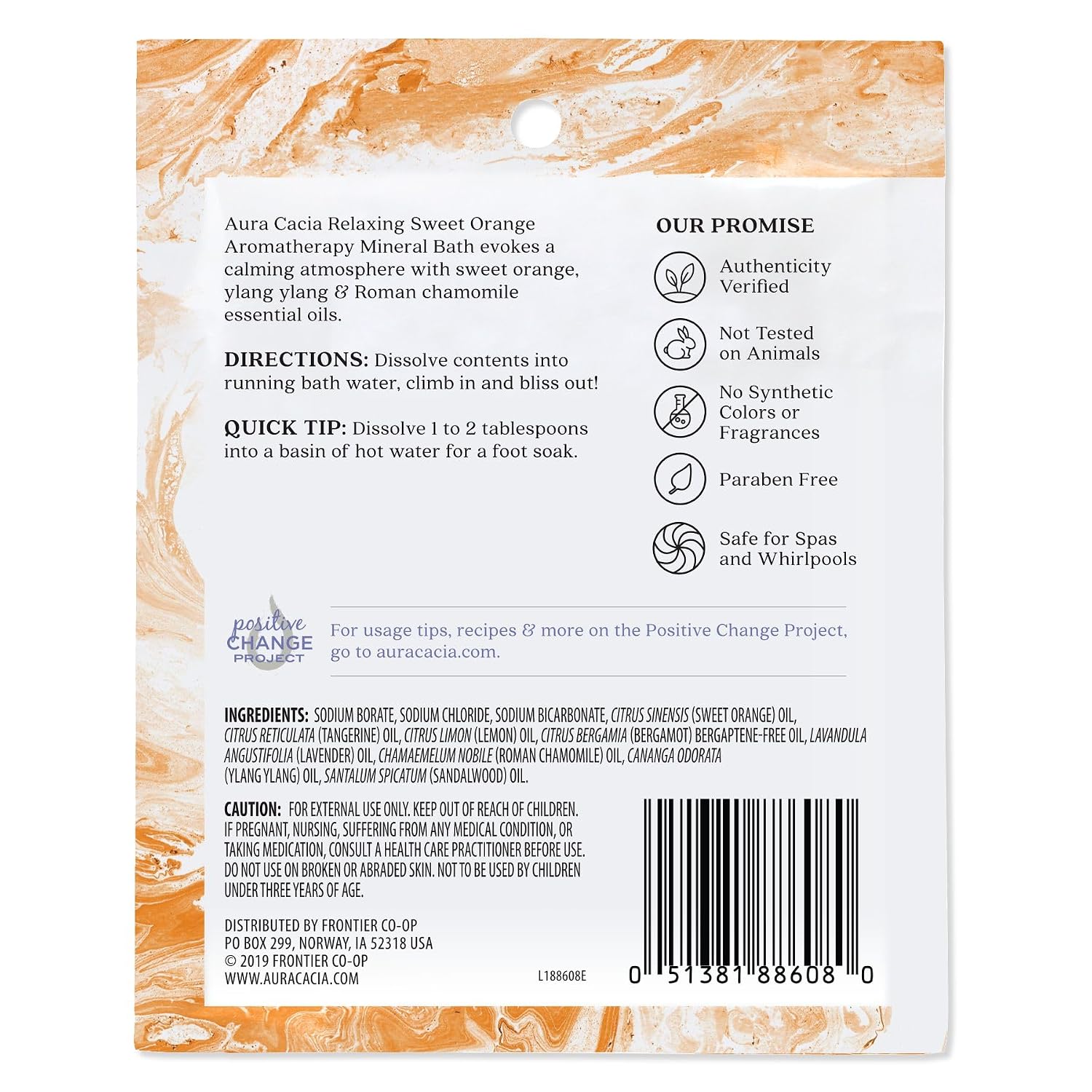 Aura Cacia Sweet Orange Mineral Bath 2.5 oz.