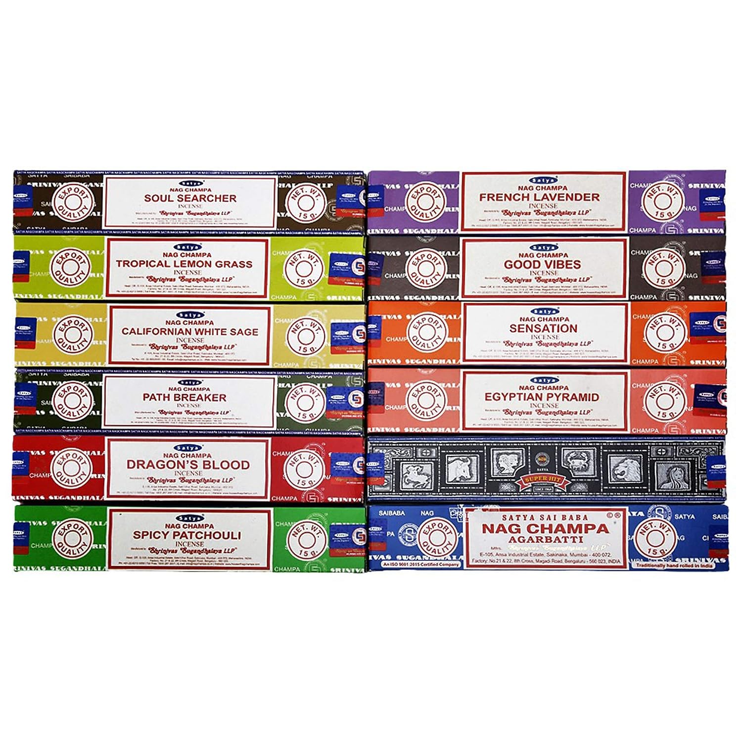 Satya 12 Pack Assorted Pack 15 Gram x 12 Packs 1ST